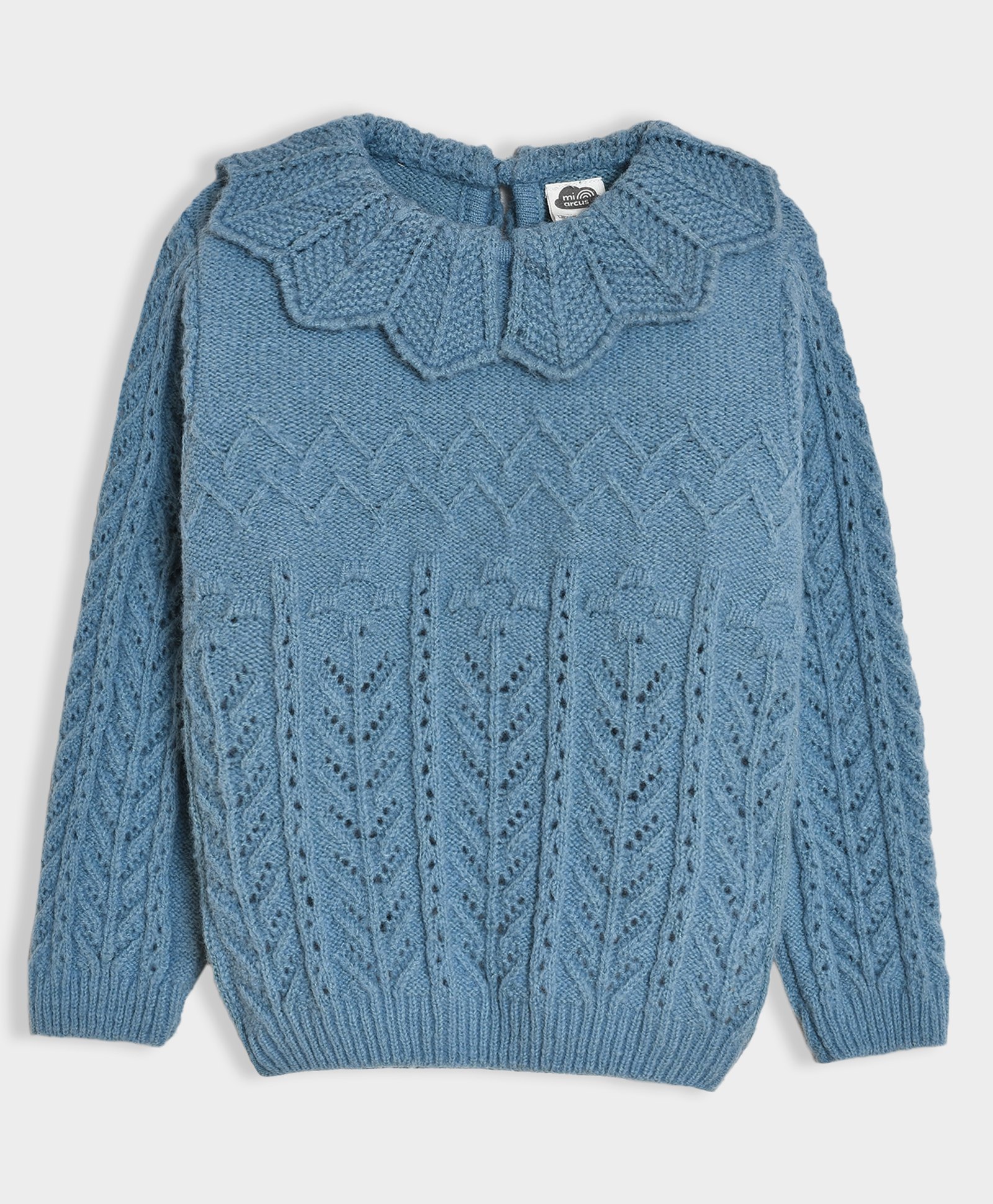 Mi Arcus Full Sleeves Abstract Designed Sweater - Blue-picture-11