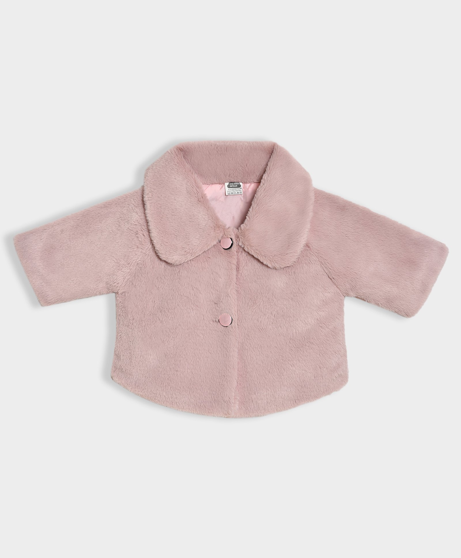 Mi Arcus Three Fourth Sleeves Solid Textured Jacket - Pink-picture-10
