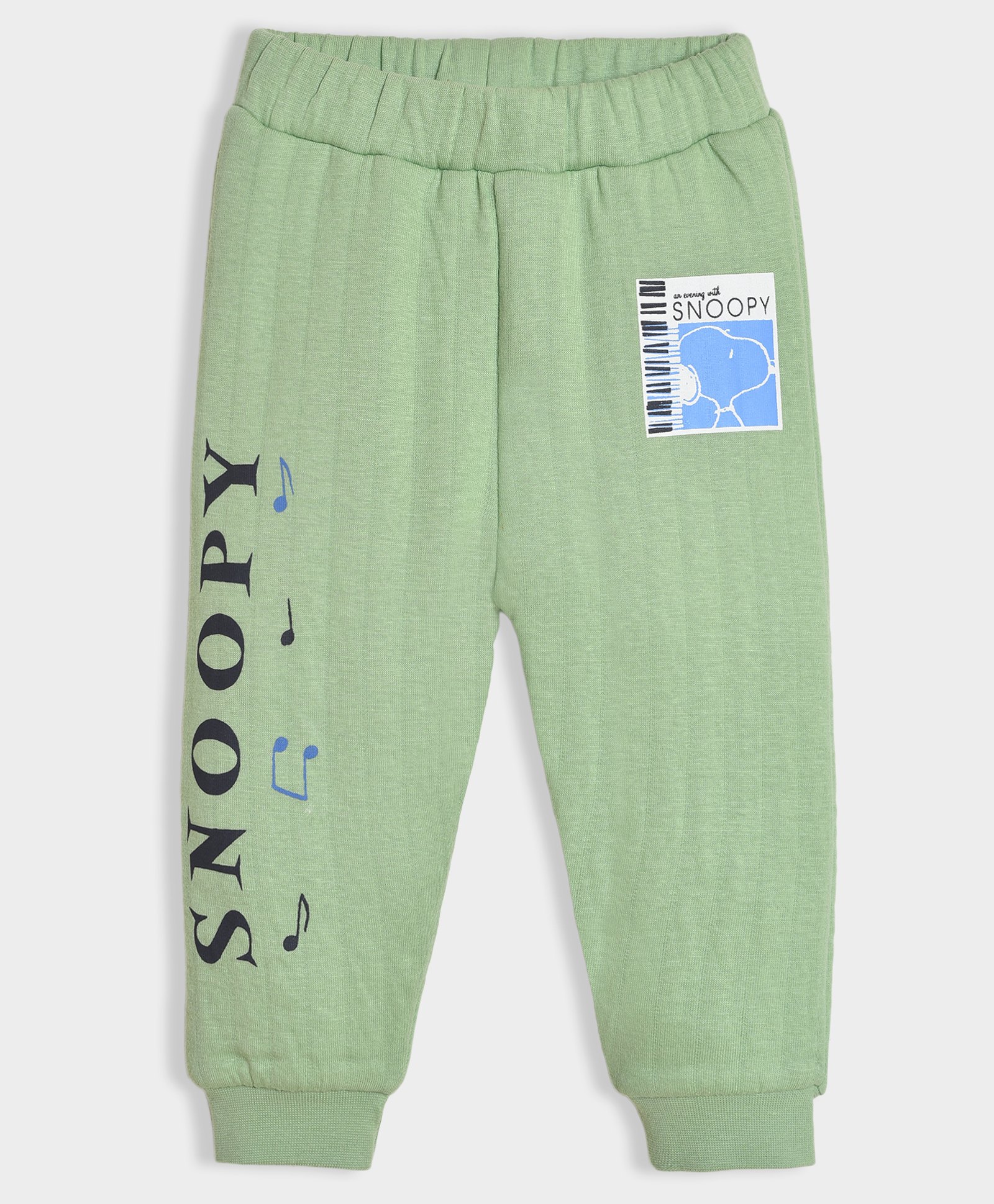 Mi Arcus Peanuts Featuring Snoopy Printed Joggers - Green-picture-12