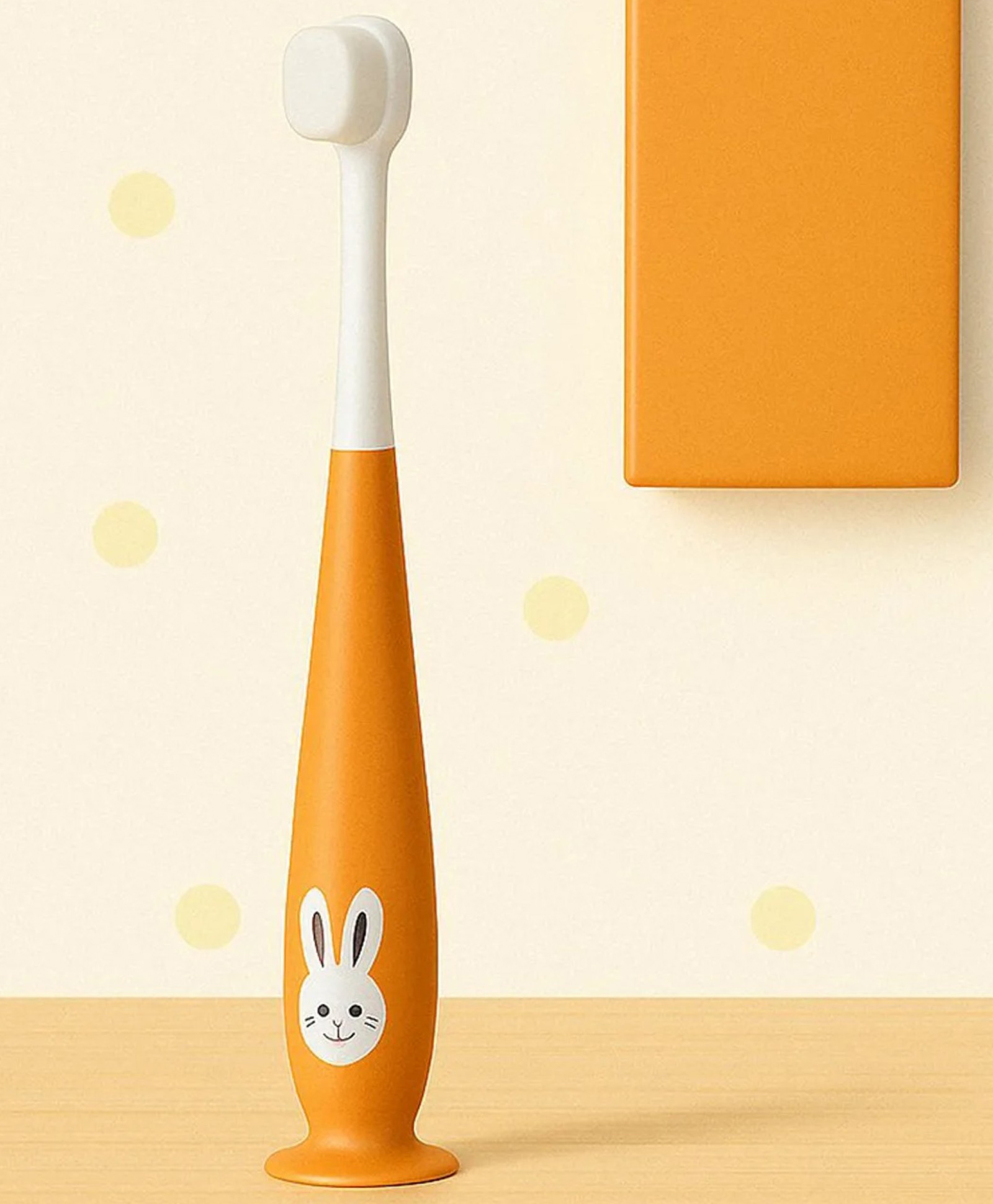 Luvlittle Baby Toothbrush I Supersoft Bristles & Section Cup Base Tooth Brush for Kids/Babies/Toddlers - Yellow (Pack of 1)