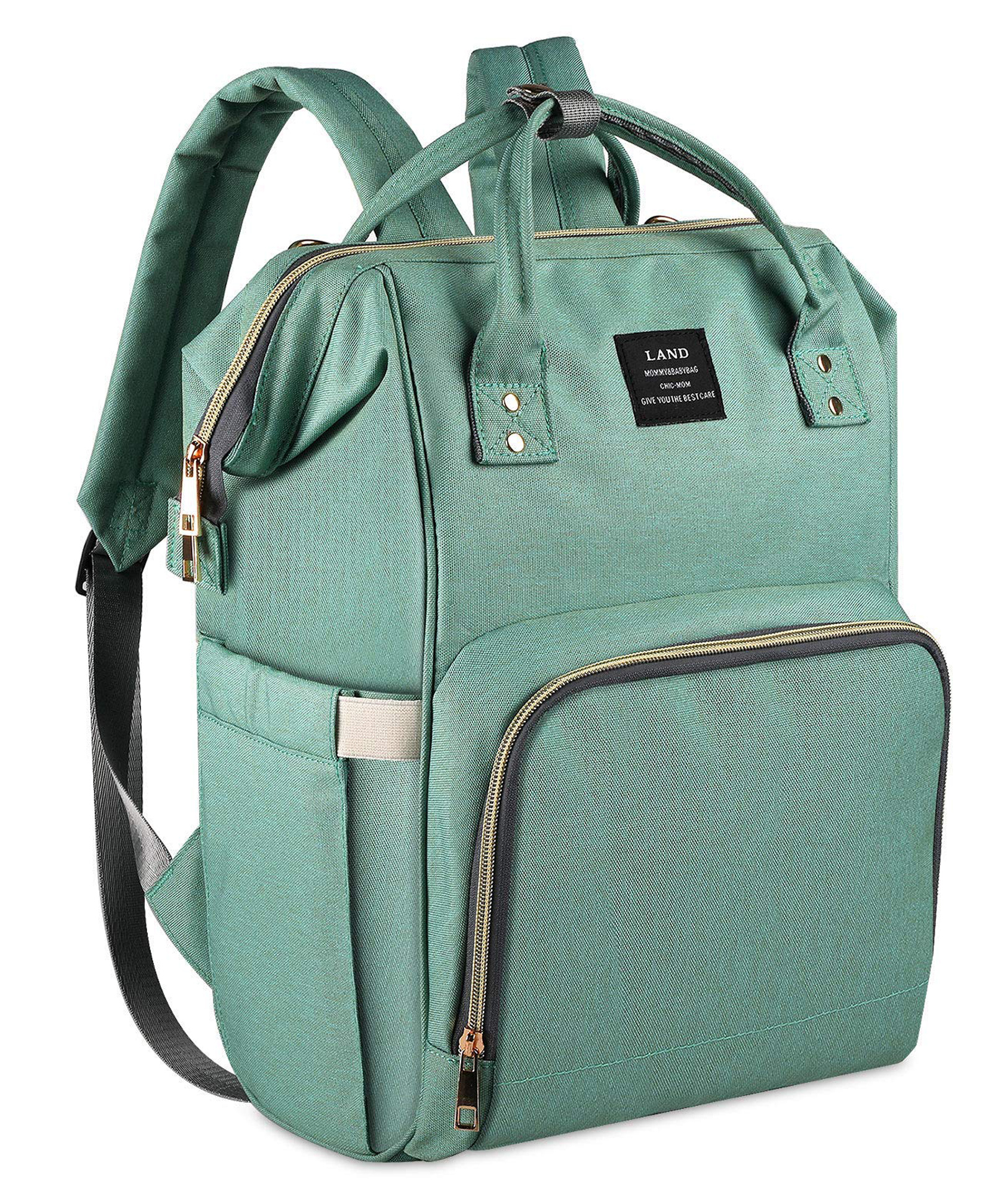 Winnies Diaper Backpack For Mothers Travel Multi Function Waterproof Nappy Bags-Green-image-45