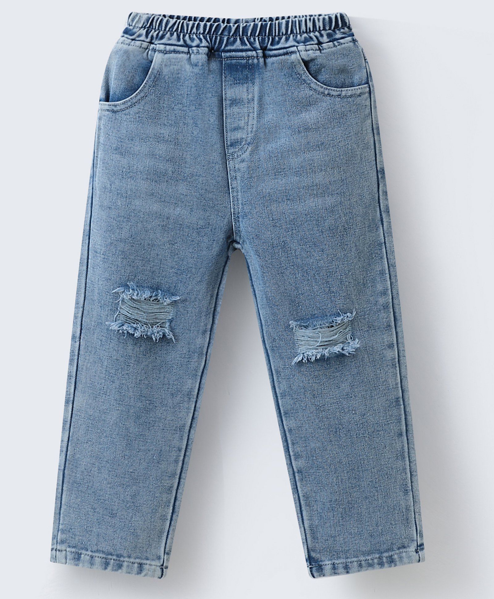 Mark & Mia Full Length Distressed Denim Jeans - Light Blue-picture-19