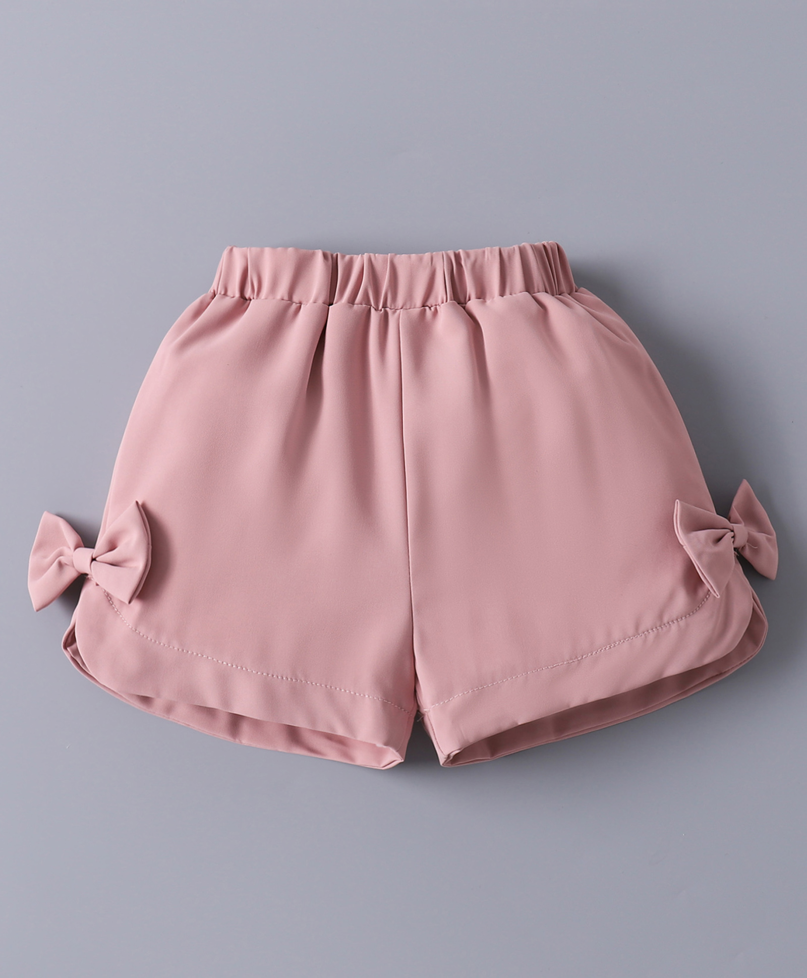 Mark & Mia Solid Color Shorts with Bow Applique - Pink-picture-20