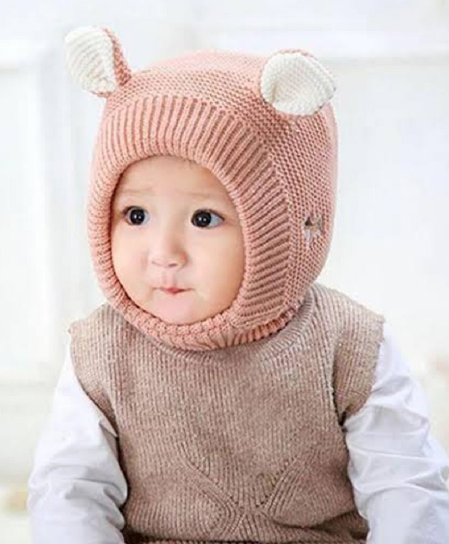 Ziory Wool Animal Designed Knitted Cap - Pink-image-48