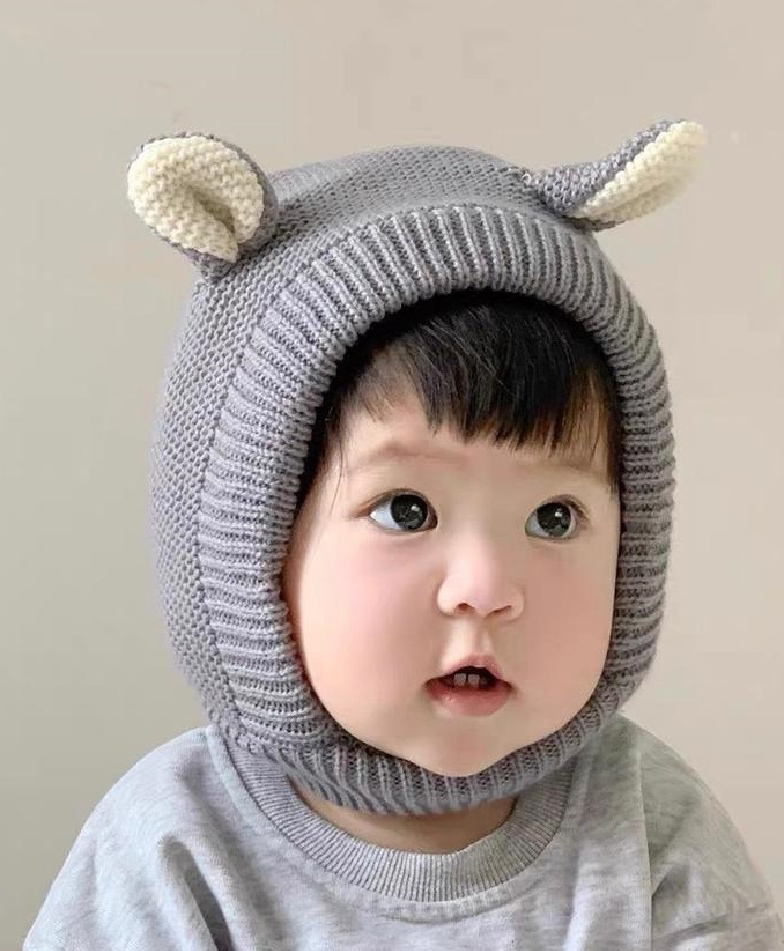 Ziory Wool Animal Designed Knitted Cap - Grey-picture-25