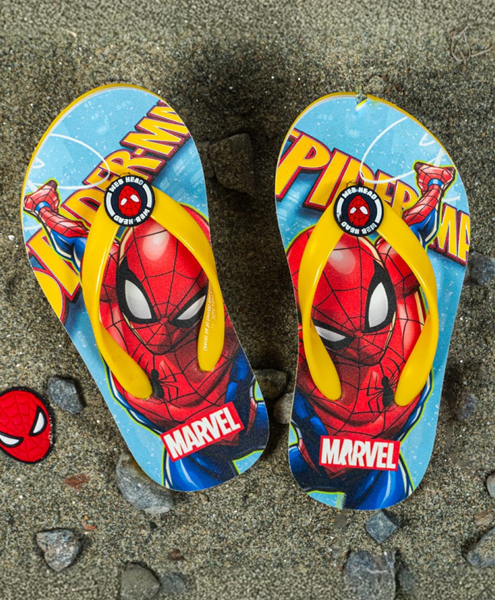Toothless Marvel Avengers Featuring Spiderman Designed Flip Flops - Sky Blue-picture-26