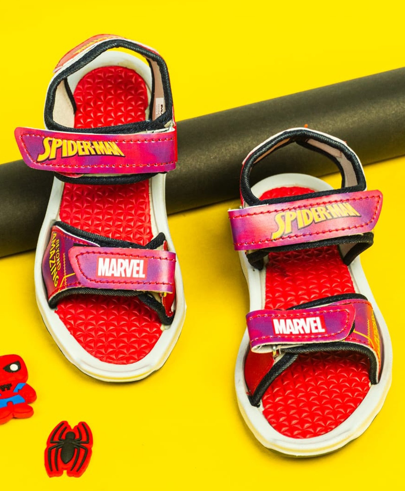 Toothless Marvel Featuring Spiderman Designed Sandals - Red-picture-20