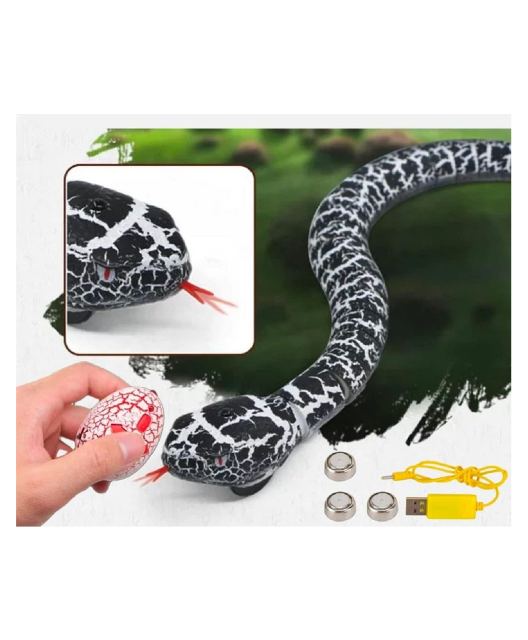 Sanjary Realistic Remote Control Rechargeable Snake Toy for Kids color design may vary-picture-38