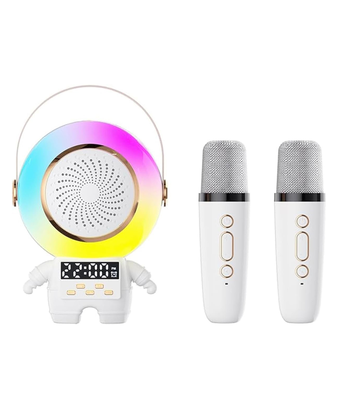 Sanjary Spaceman mini Portable Bluetooth Speaker with Alarm Clock, Ambient Light, Supports TF Card/USB, AUX in color design may vary-image-5
