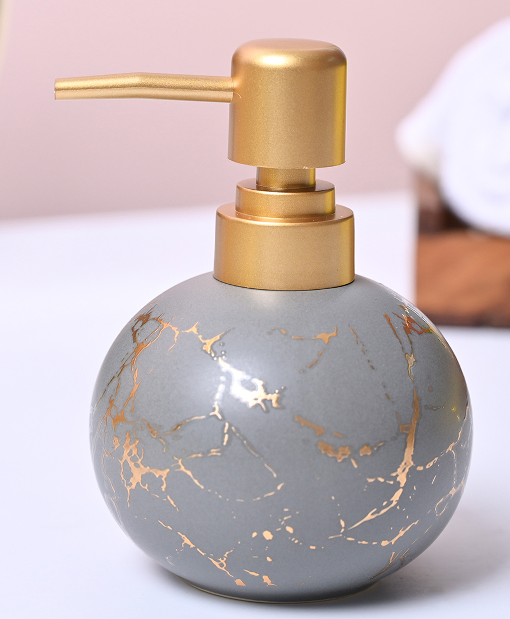 VONCASA Grey Soap Dispenser(180 ml)-image-14