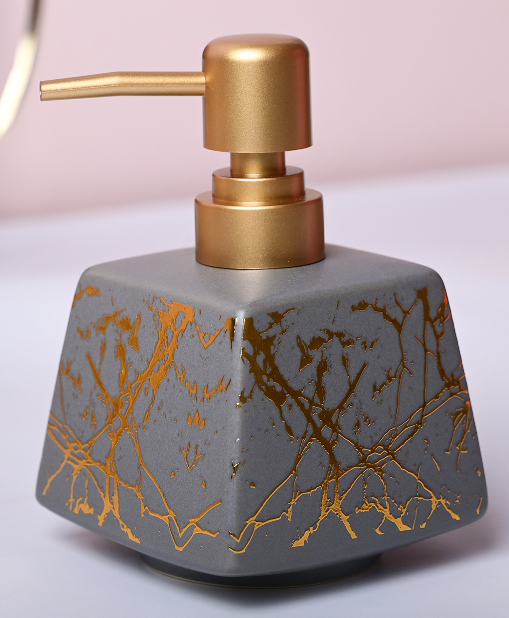 VONCASA Ceramic Grey Soap Dispenser(320 ml)-image-38