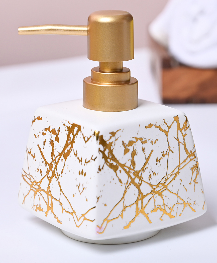 VONCASA Off White Soap Dispenser(320 ml)-image-12