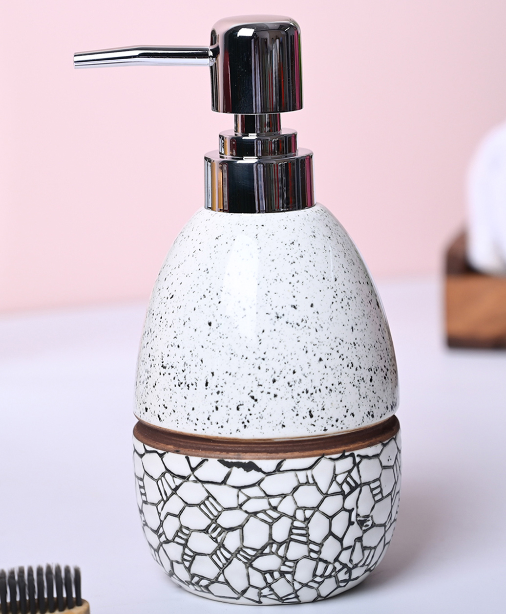 Voncasa Off White Soap Dispenser (320 ml)-image-37