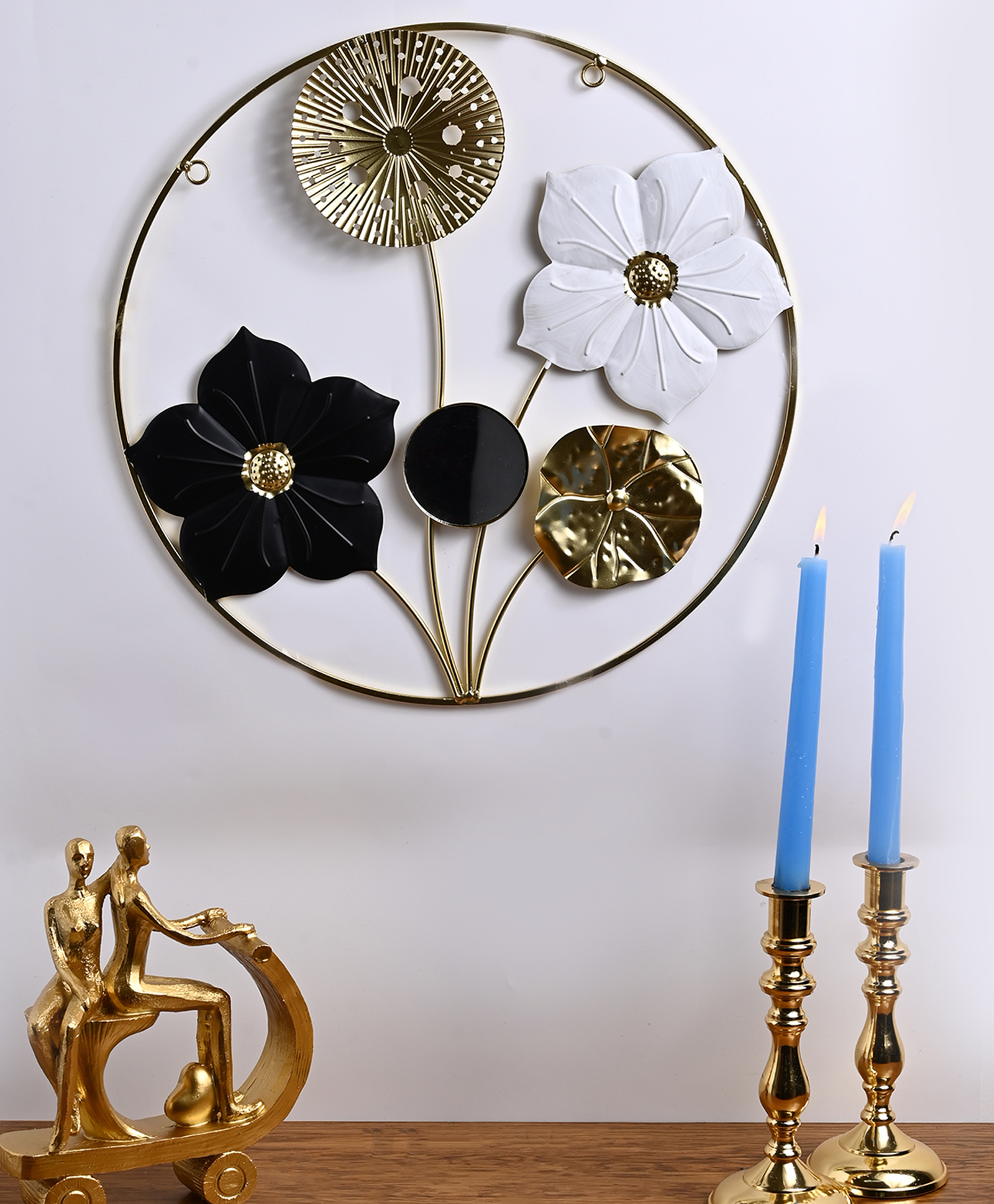 Voncasa Sun-Kissed Vibe - Round Sunflower Wall Plaque