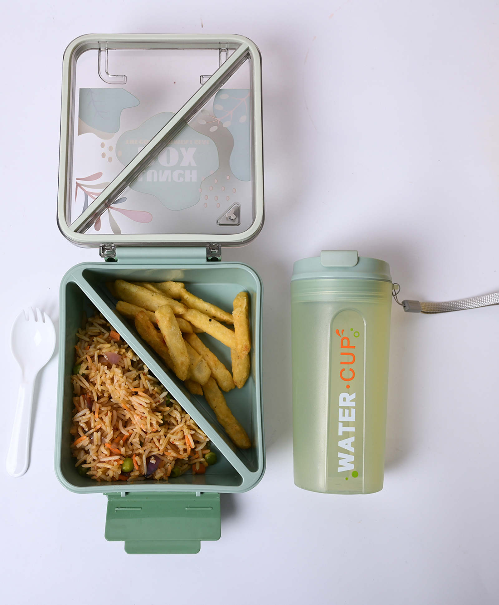 VONCASA Mint Green Lunch Box Set - Fresh and Invigorating-image-8