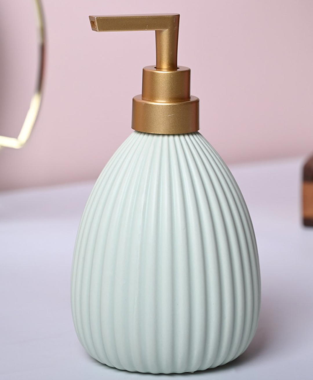 VONCASA Mint Freshness Soap Dispenser - Cylindrical Shape (450 ml)-image-43