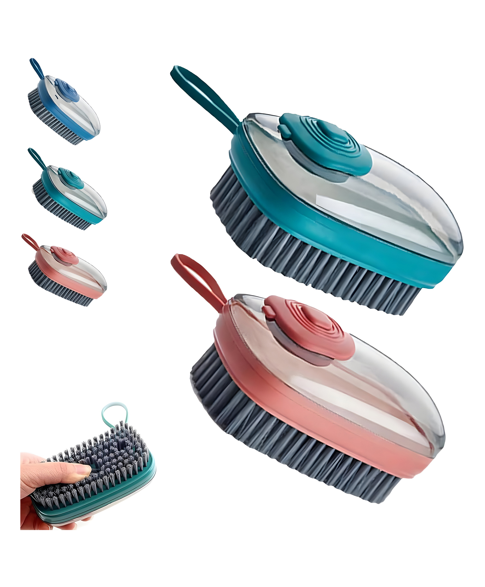 COZY VIBES 2-in-1 Soap Dispenser Cleaning Brush, Multifunctional Pre-cleaning Brush, Kitchen Sink Cleaning Soap Dispenser Brush for Kitchen Dish Sink Pot Pan Cleaning - PACK OF 1 - COLOR MAY VARY-image-15