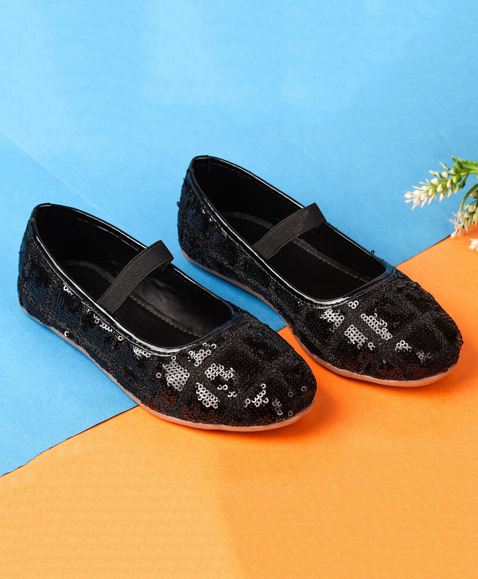boyz n galz Sequin Embellished Ballerinas - Black-image-20