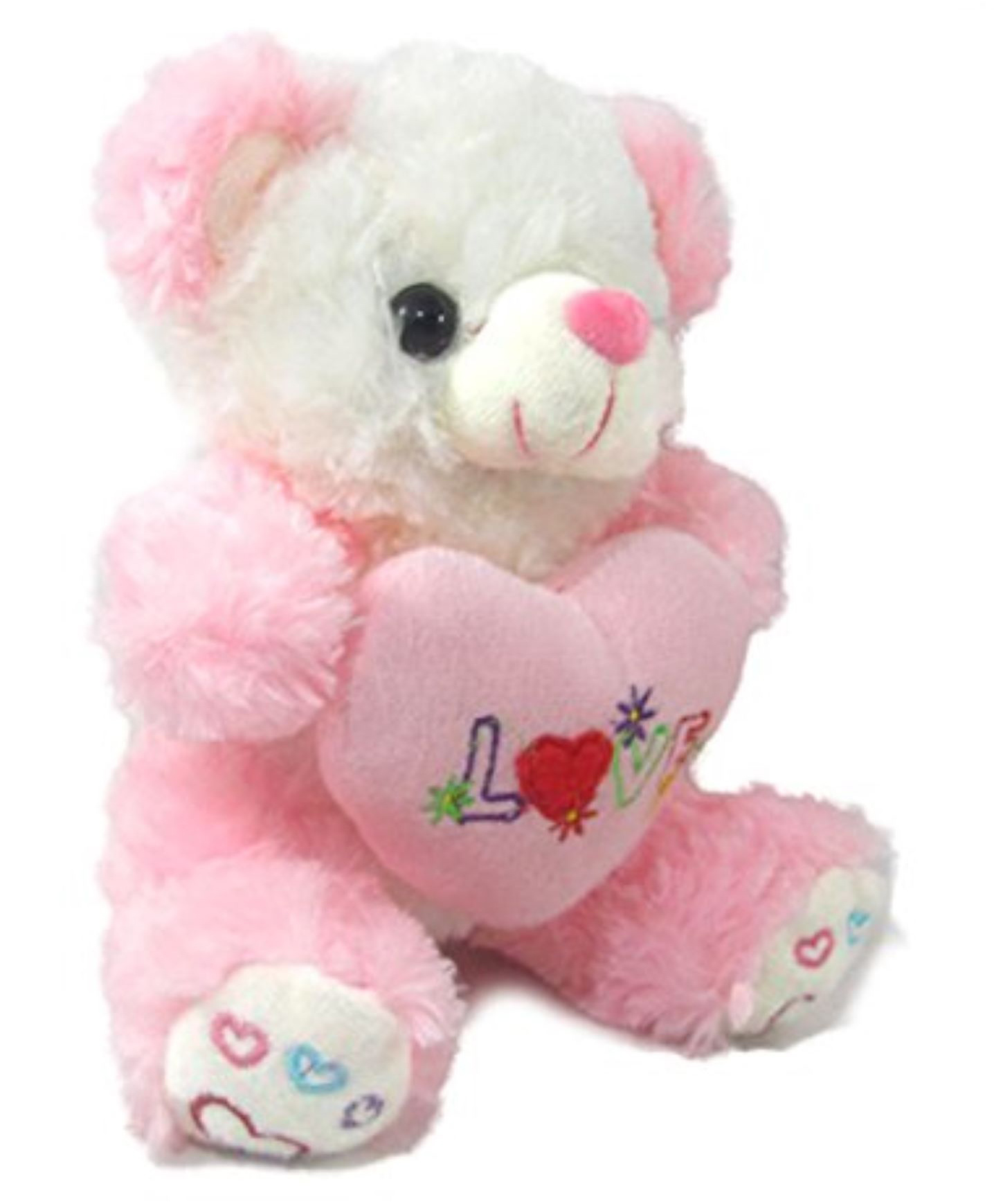 Tickles Sweet I Love You Heart Teddy Stuffed Soft Plush Animal Toy for Kids (Height 18 cm Color: Pink)-image-7