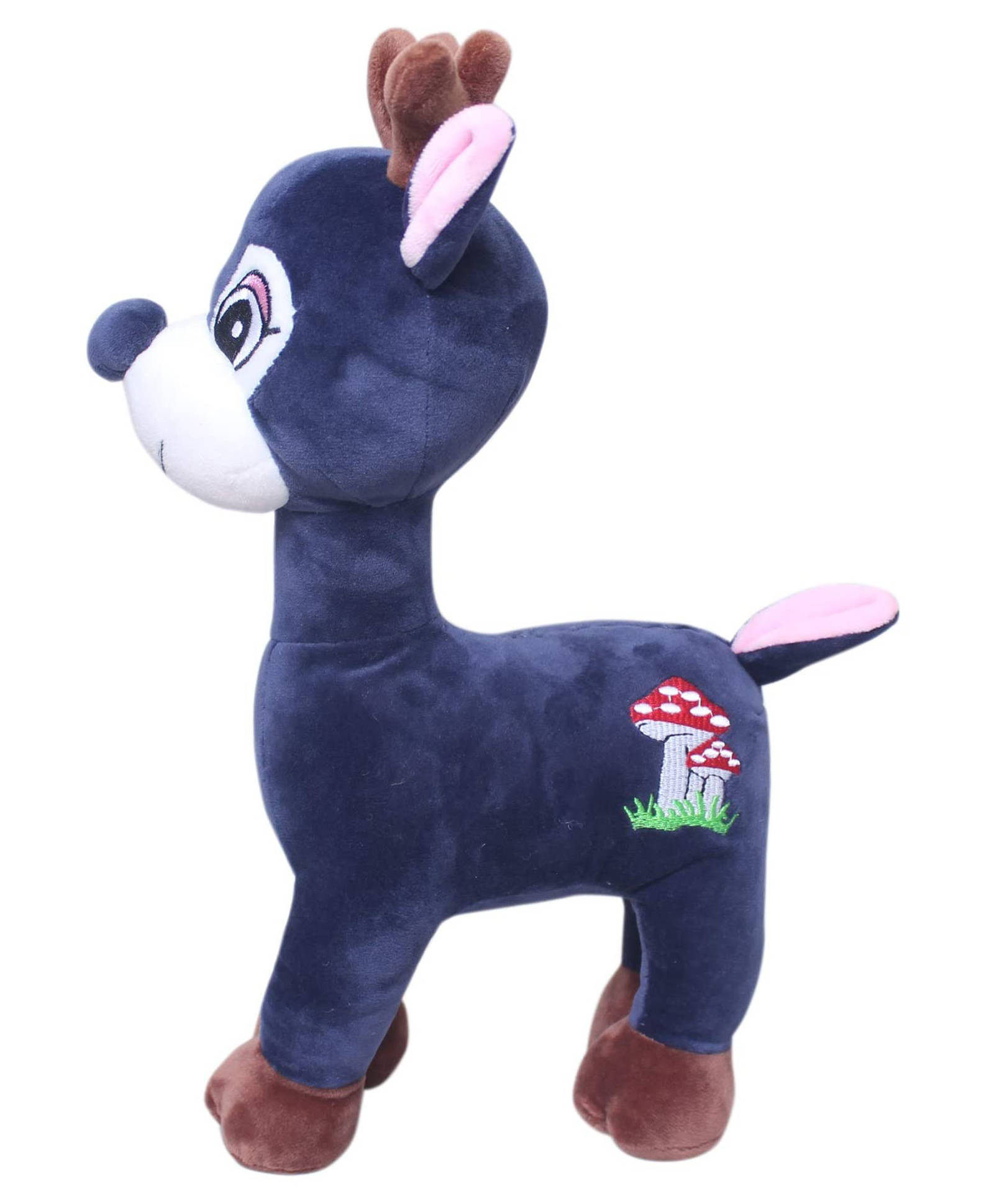 Tickles Cute Deer Teddy Bear Animal Soft Stuffed Plush Toy for Kids Birthday (Colour: Navy Blue Height 25 cm)-image-6