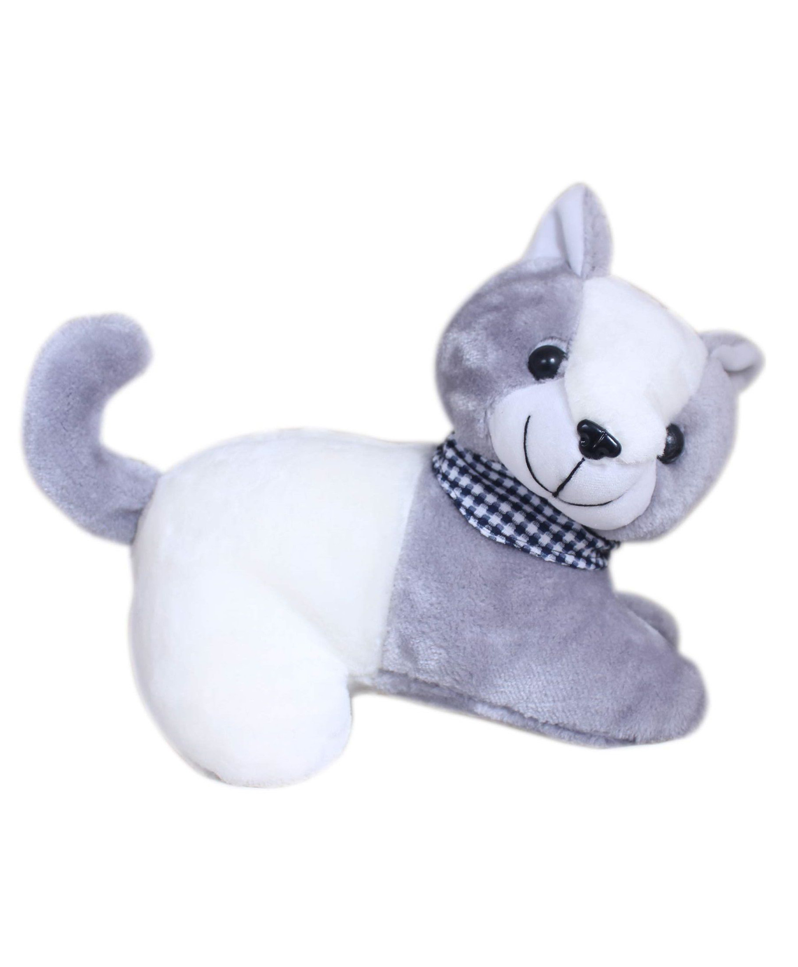 Tickles Cat Soft Stuffed Animal Plush Toy for Girls Boys Baby and Kids (Color: Grey Length 28 cm Made in India)-image-35