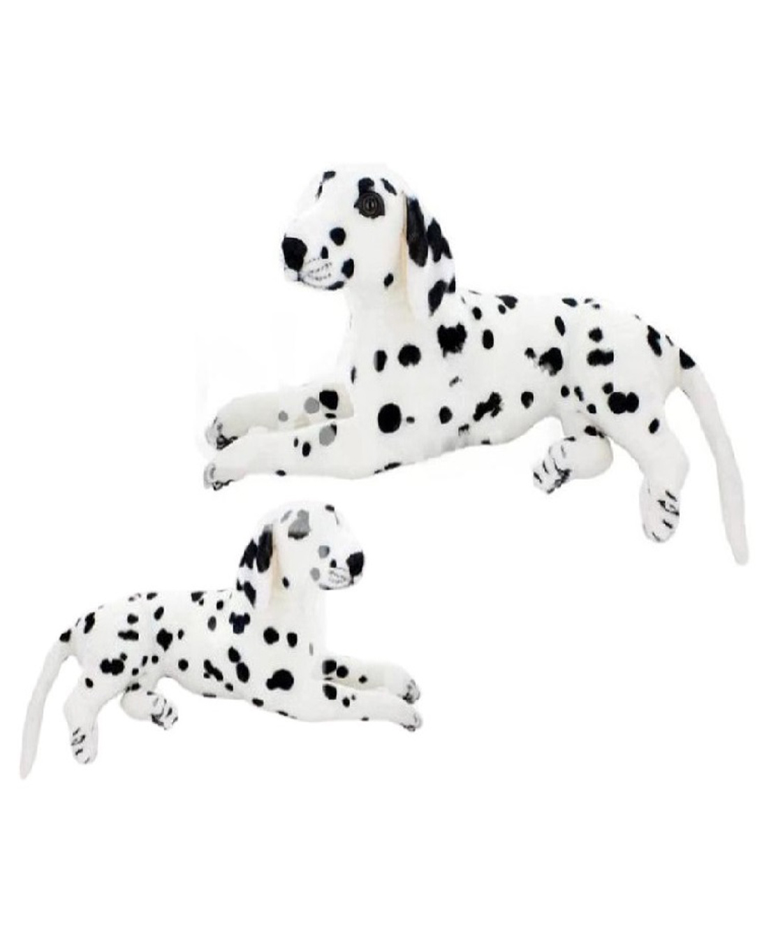 Tickles Mother with Baby Laying Dalmatian Dog Soft Stuffed Plush Animal Toy for Kids Boys & Girls (Length 38 cm Color: White and Black)-image-22
