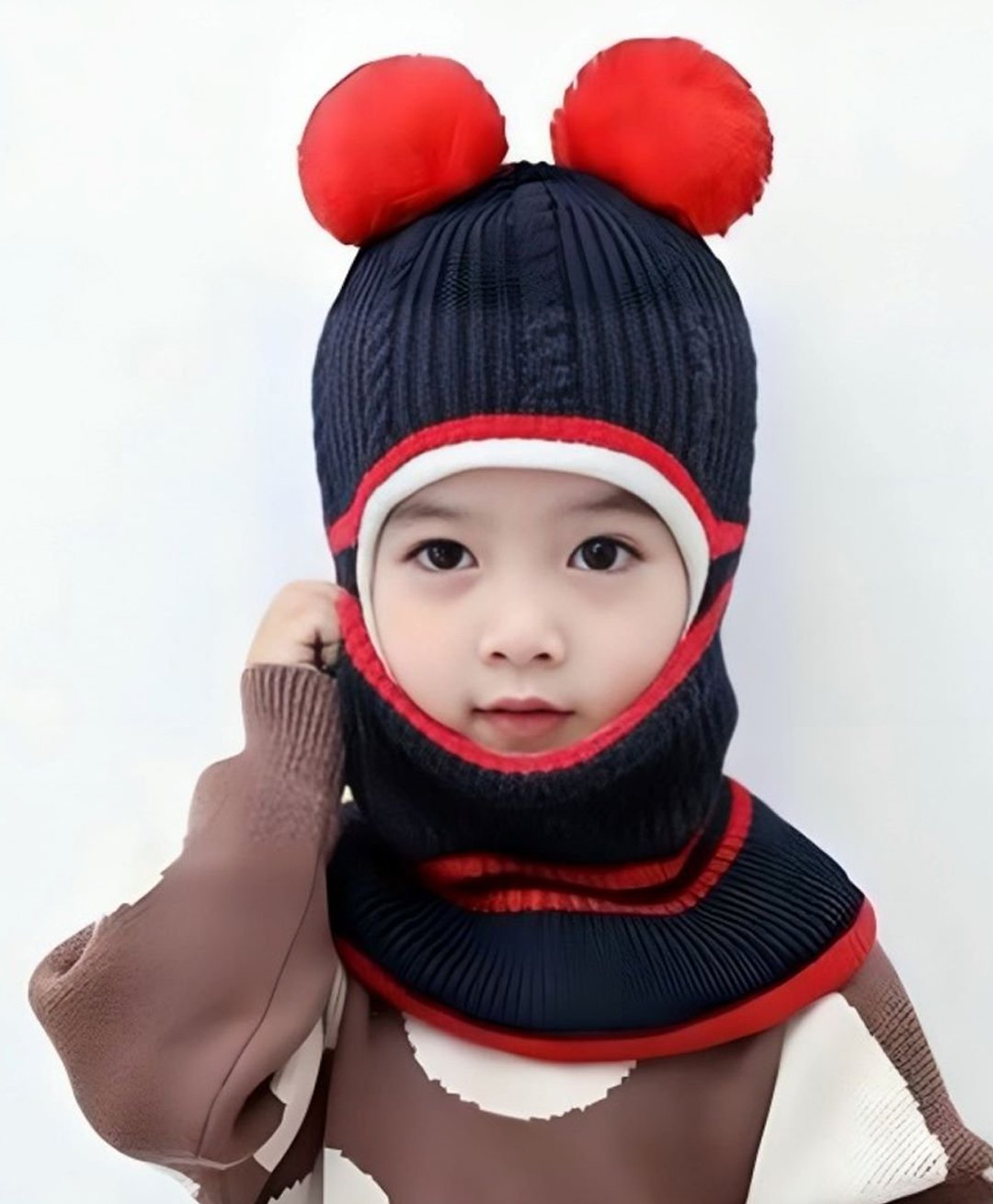 MOMISY Solid Soft Monkey Cap - Navy Blue