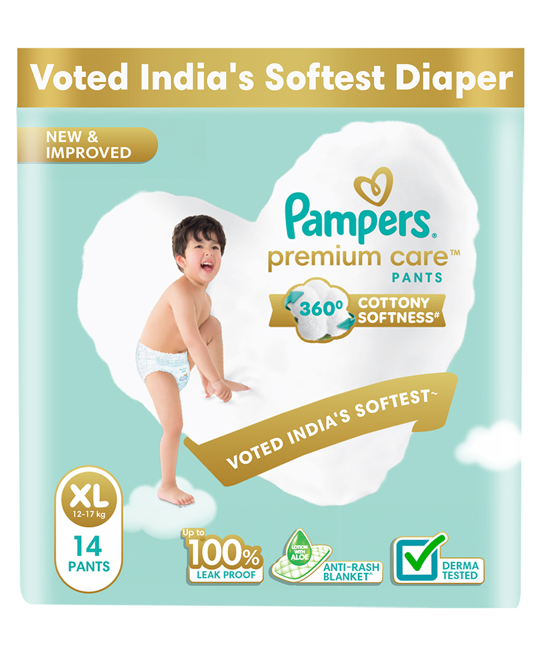 Pampers Premium Care Pants Style Baby Diapers Extra Large - 14 Pieces-picture-27
