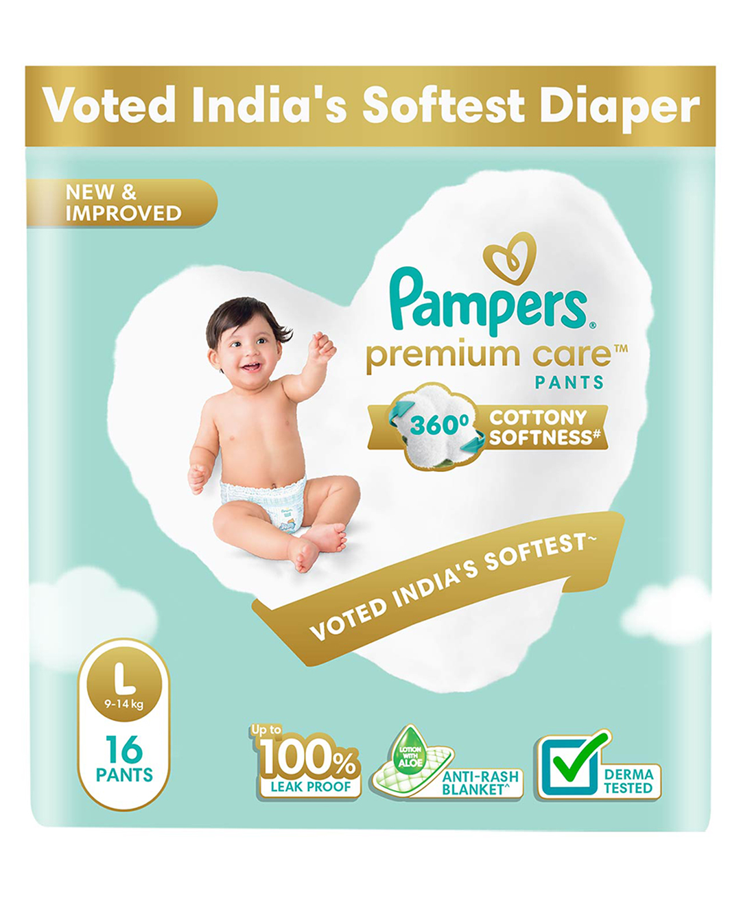 Pampers Premium Care Pants Style Baby Diapers Large Size - 16 Pieces-picture-11