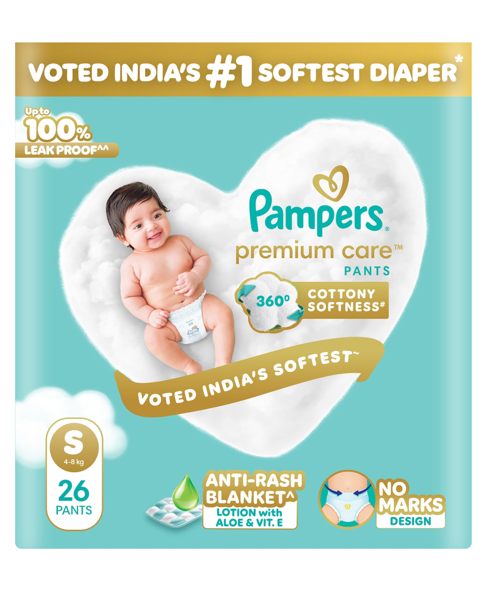 Pampers Premium Care Pants Style Baby Diapers Small - 26 Pieces-picture-37