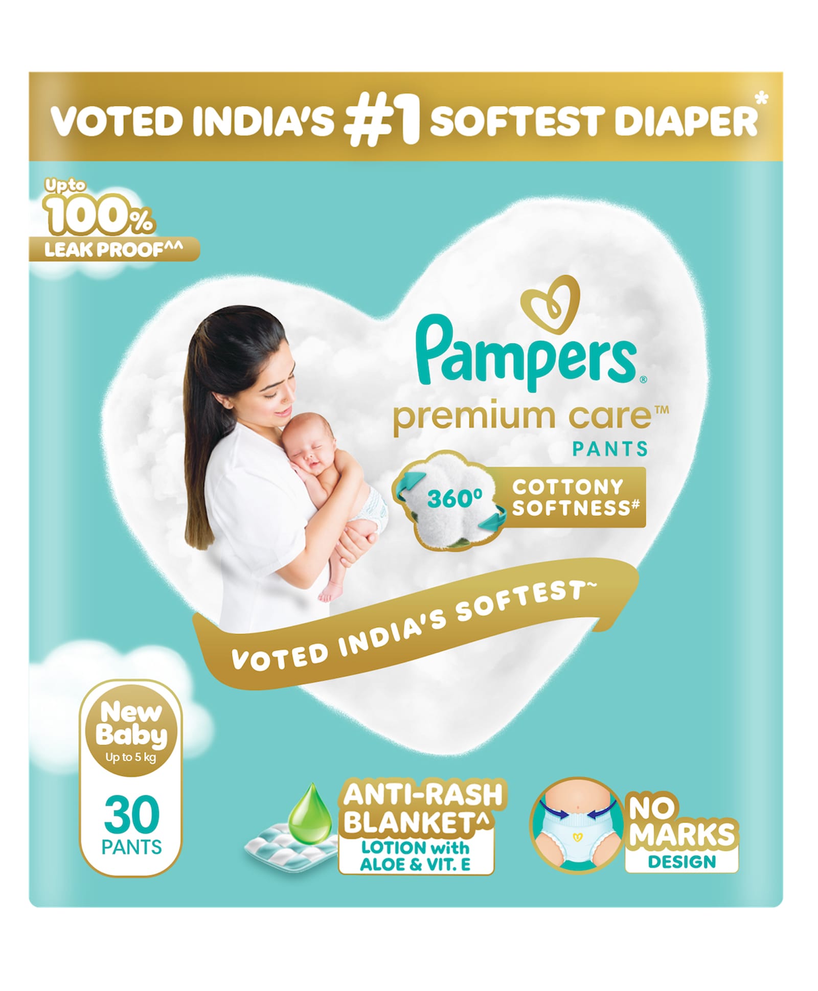 Pampers Premium Care Pants Style Baby Diapers New Born - 30 Pieces-picture-39