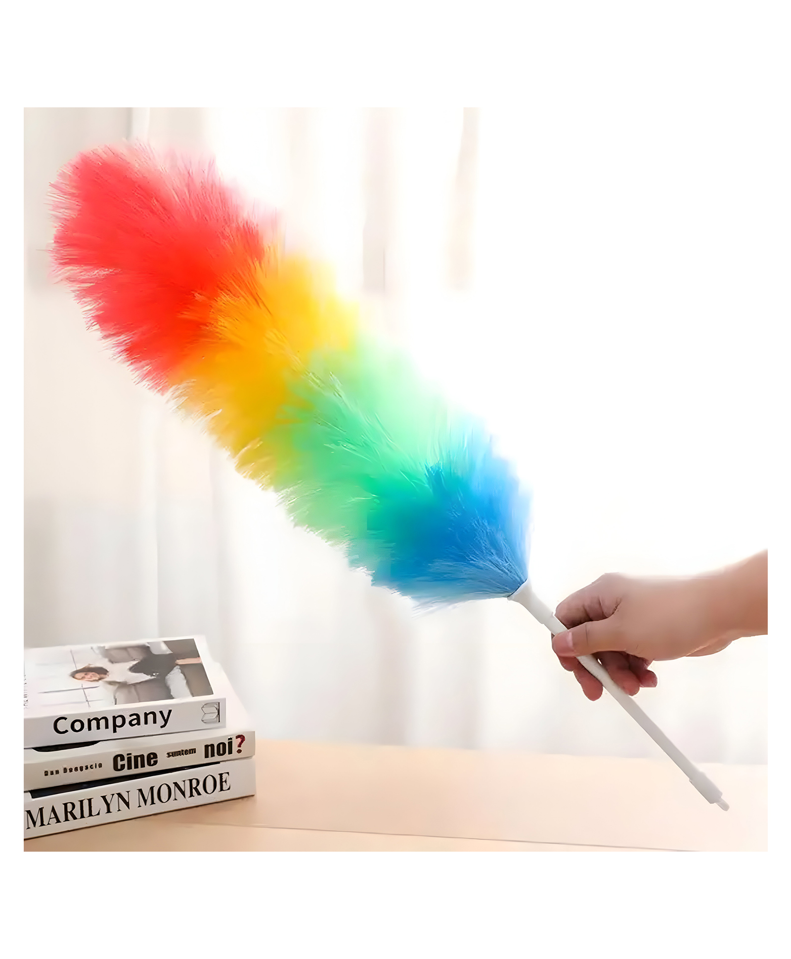 COZY VIBES Multipurpose Microfiber PP Duster for Glass, Fan, AC, Car Dashboard/Seat, TV, Fridge,Printer etc Cleaning Brush with Light Weight Durable Handle - PACK OF 1 - COLOR MAY VARY-picture-12
