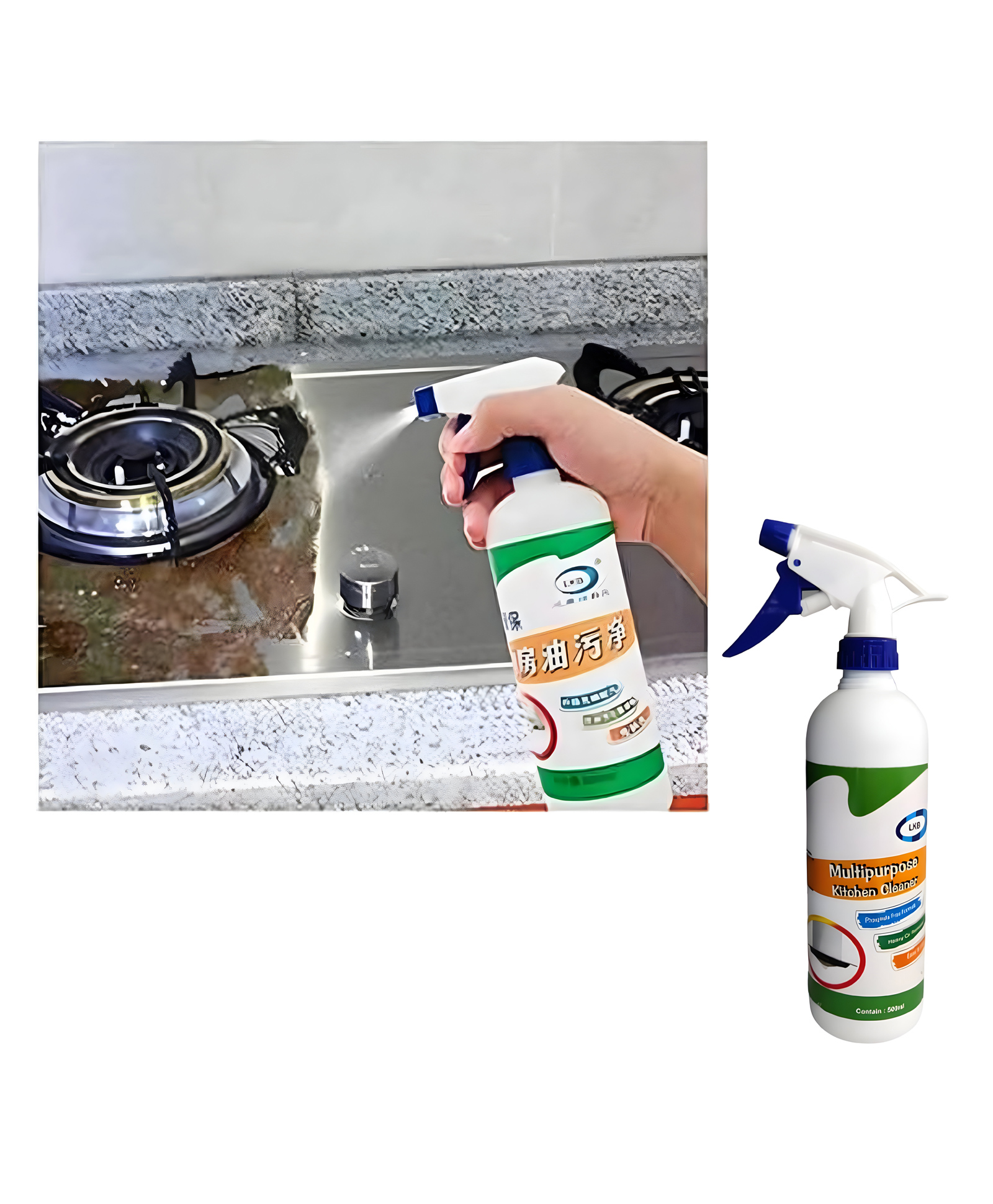 COZY VIBES Kitchen Cleaner Spray Oil & Grease Stain Remover Stove & Chimney Cleaner Spray Non-Flammable Nontoxic Magic Degreaser Spray for Kitchen Gas Stove Cleaning Spray for Grill & Exhaust Fan 500ML - PACK OF 1 - COLOR MAY VARY-image-24
