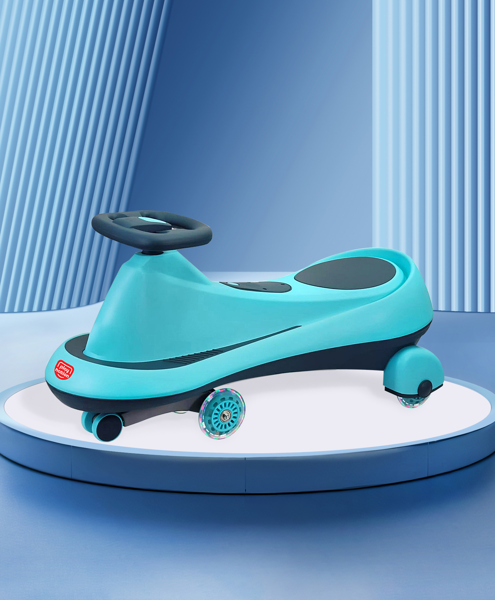 Play Nation Baby Magic Swing Car-Green - Blue-image-21