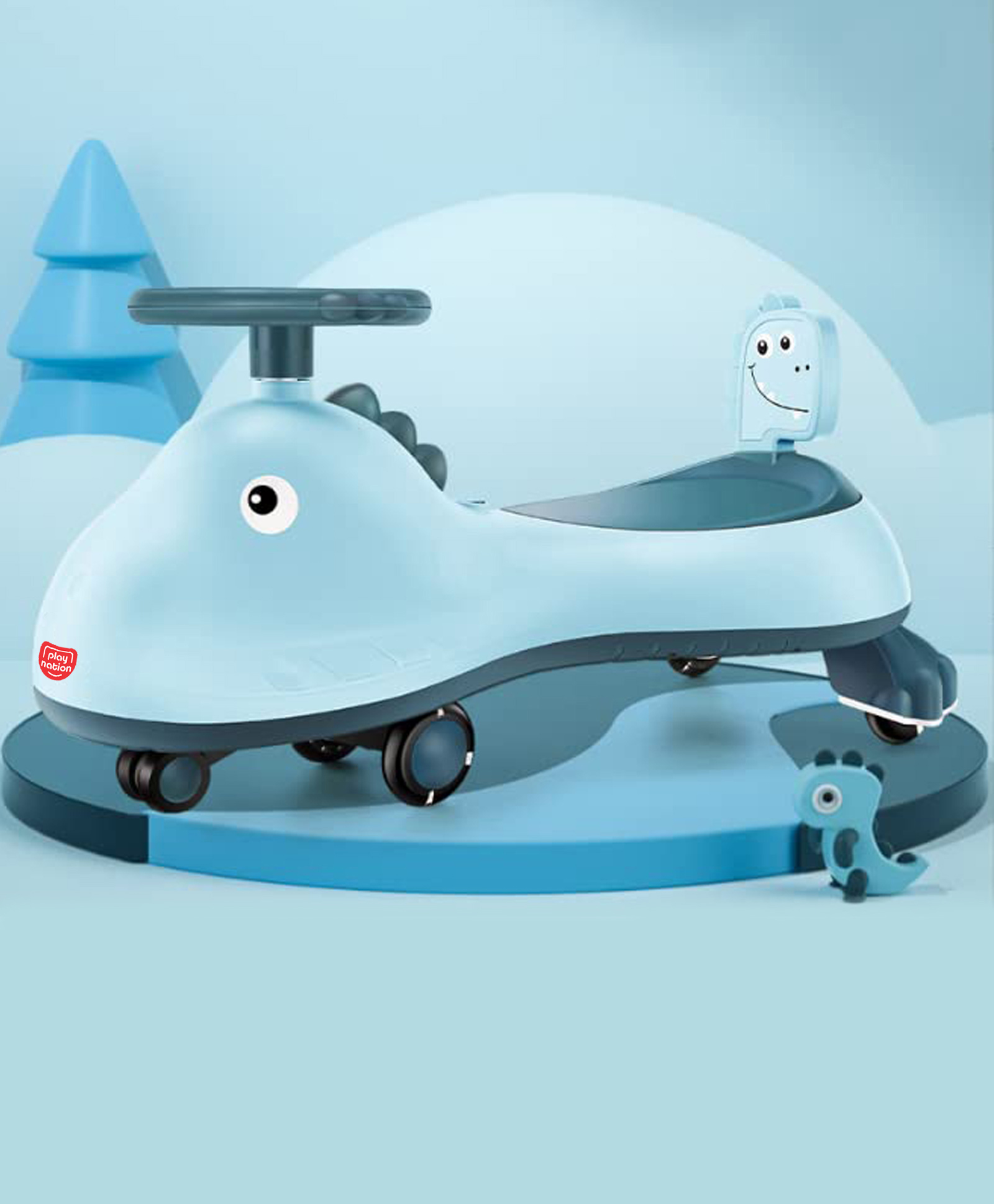 play nation Baby Magic Swing Car - Blue-picture-31