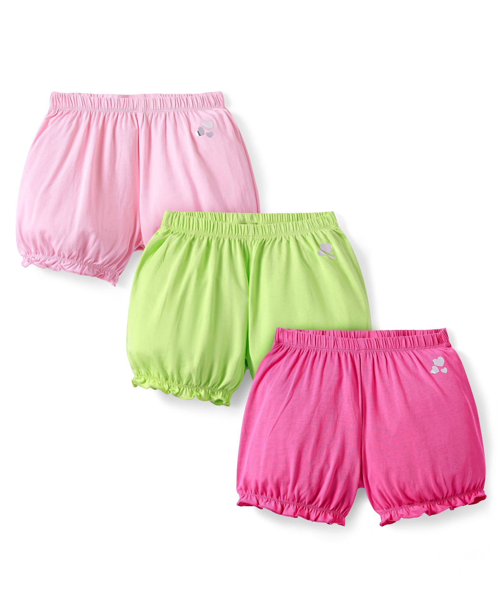 Pine Kids Cotton Knit Bloomers with Placement Print -Pack Of 3 (Color May Vary)-picture-11