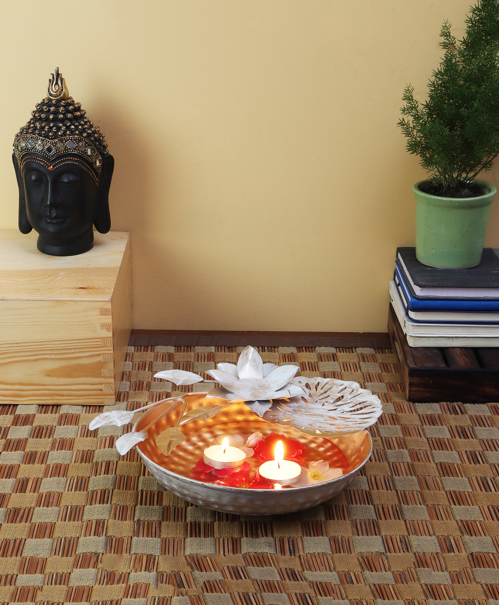 Amaya Decors Gold & White urli Bowl-picture-23