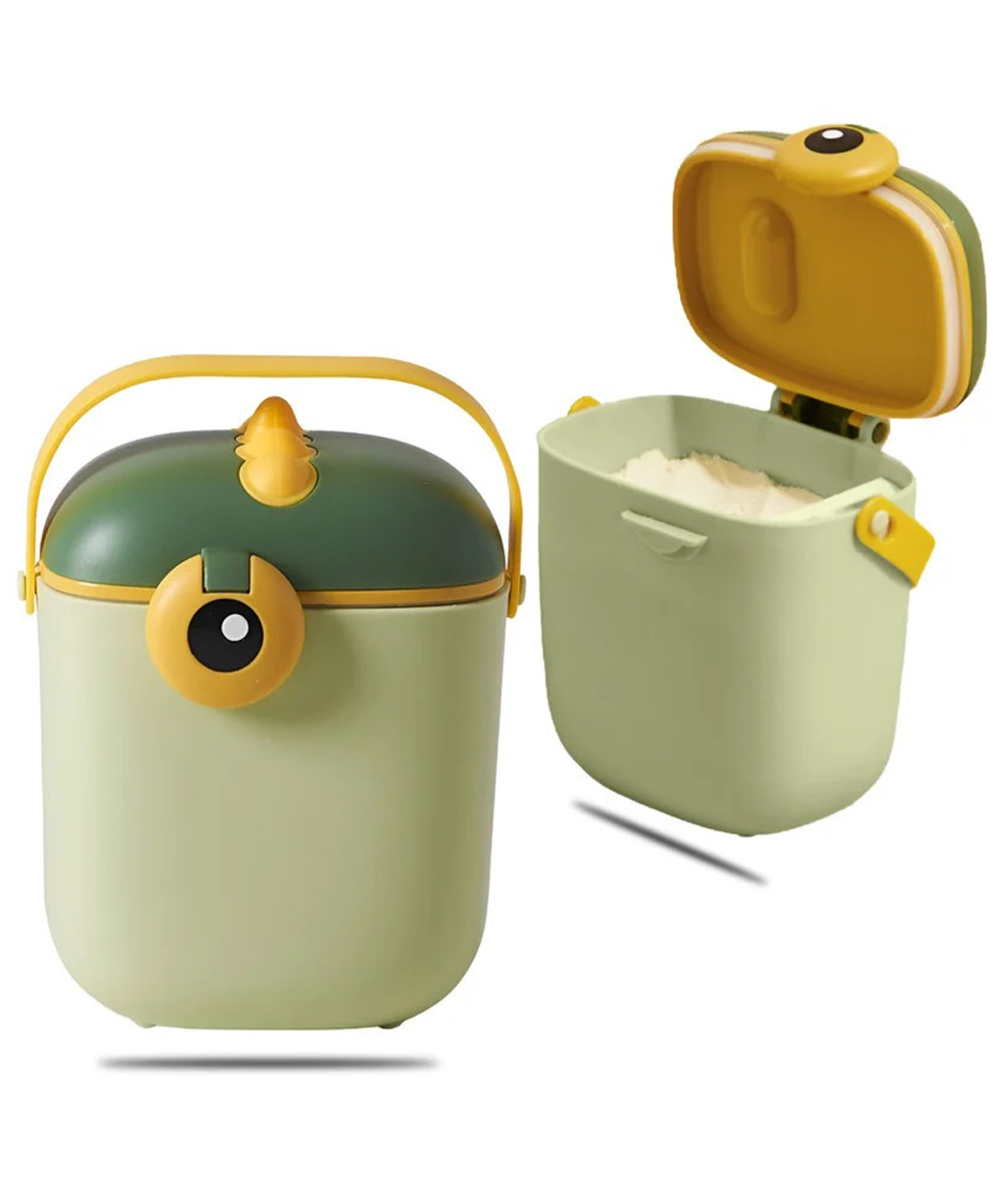 Comercio DINO PRINT 550Ml Baby Formula Dispenser with Scoop, Food grade PP Double Layer Anti-Leak Milk Powder Dispenser Container - Color & Design May Vary-picture-22