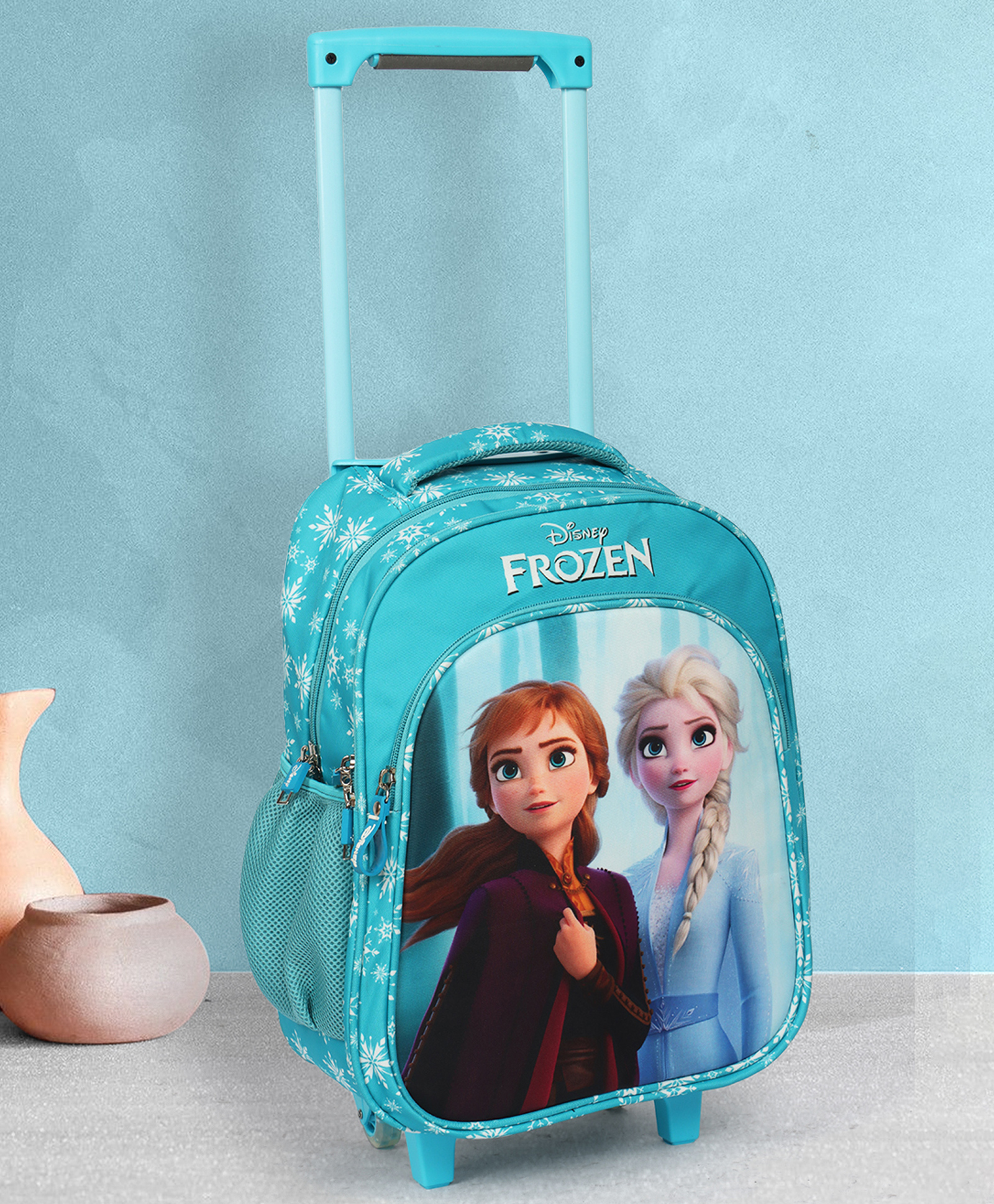 NOVEX Disney Frozen 16" Kids Backpack Trolley Bag with 2 Wheel, Turquoise/Kids Backpack/Kids School Bag - Height 16 Inch-image-30