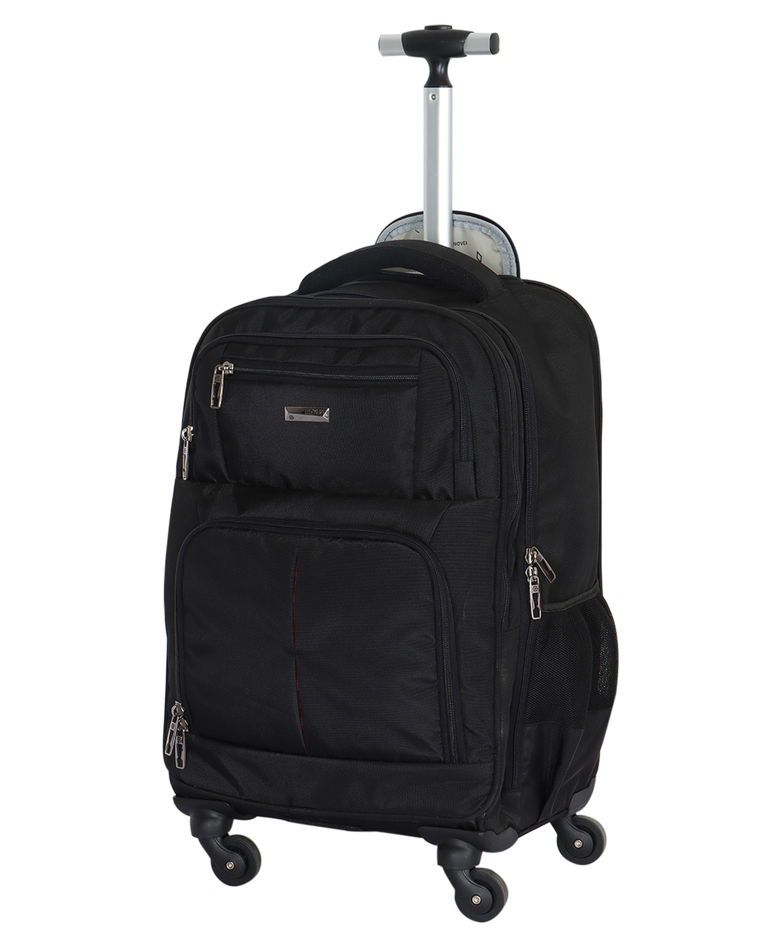 NOVEX Turtle Soft Sided Laptop Trolley Backpack with 4 wheels - Black | Backpack Trolley | Laptop Roller Case