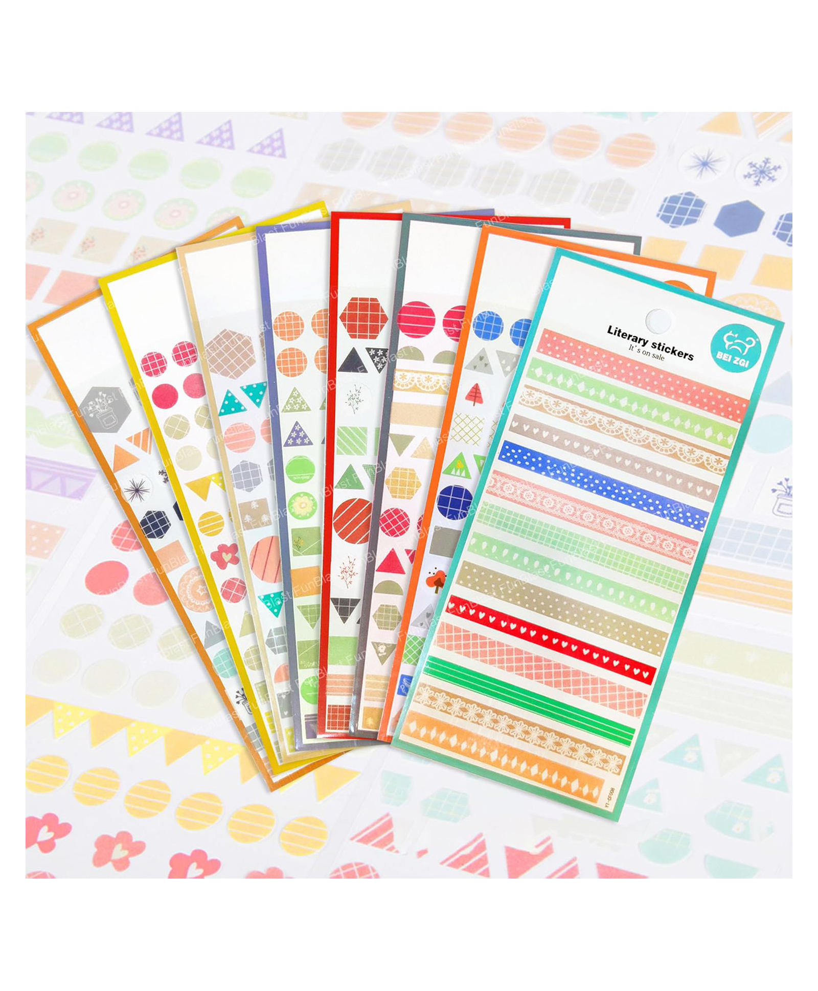 Bunie Decorative Literary Sticker Set8 Sheets Multicolor-image-5