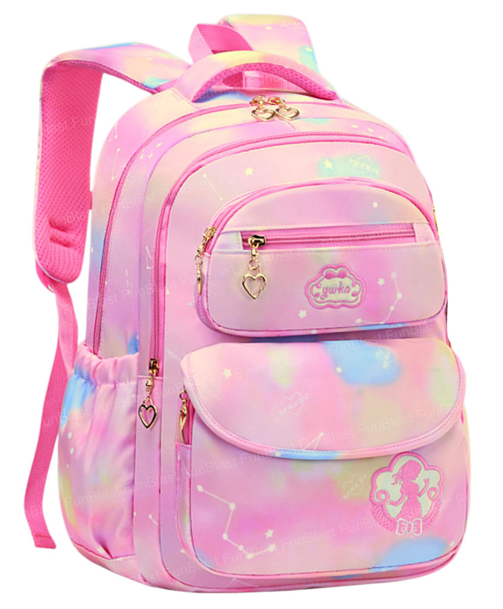 Bunie Large Capacity School Backpack for Girls with Multiple PocketsPink-image-43