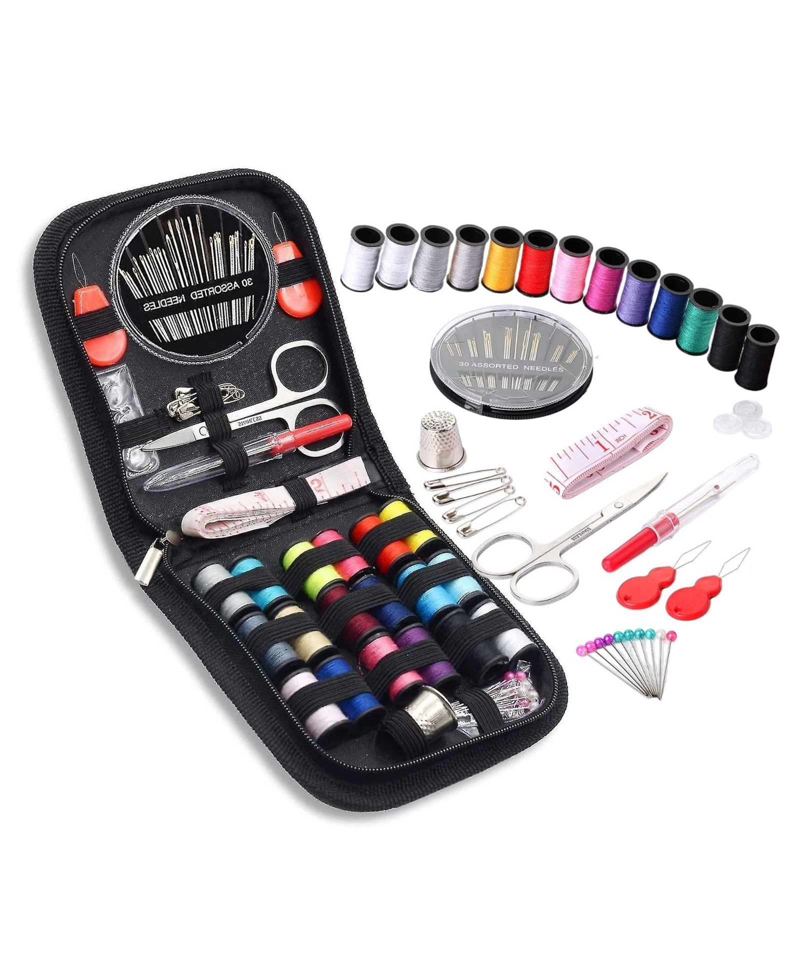 Bunie 67 Pcs Sewing Kit for HomeNeedle and Thread Box-image-49