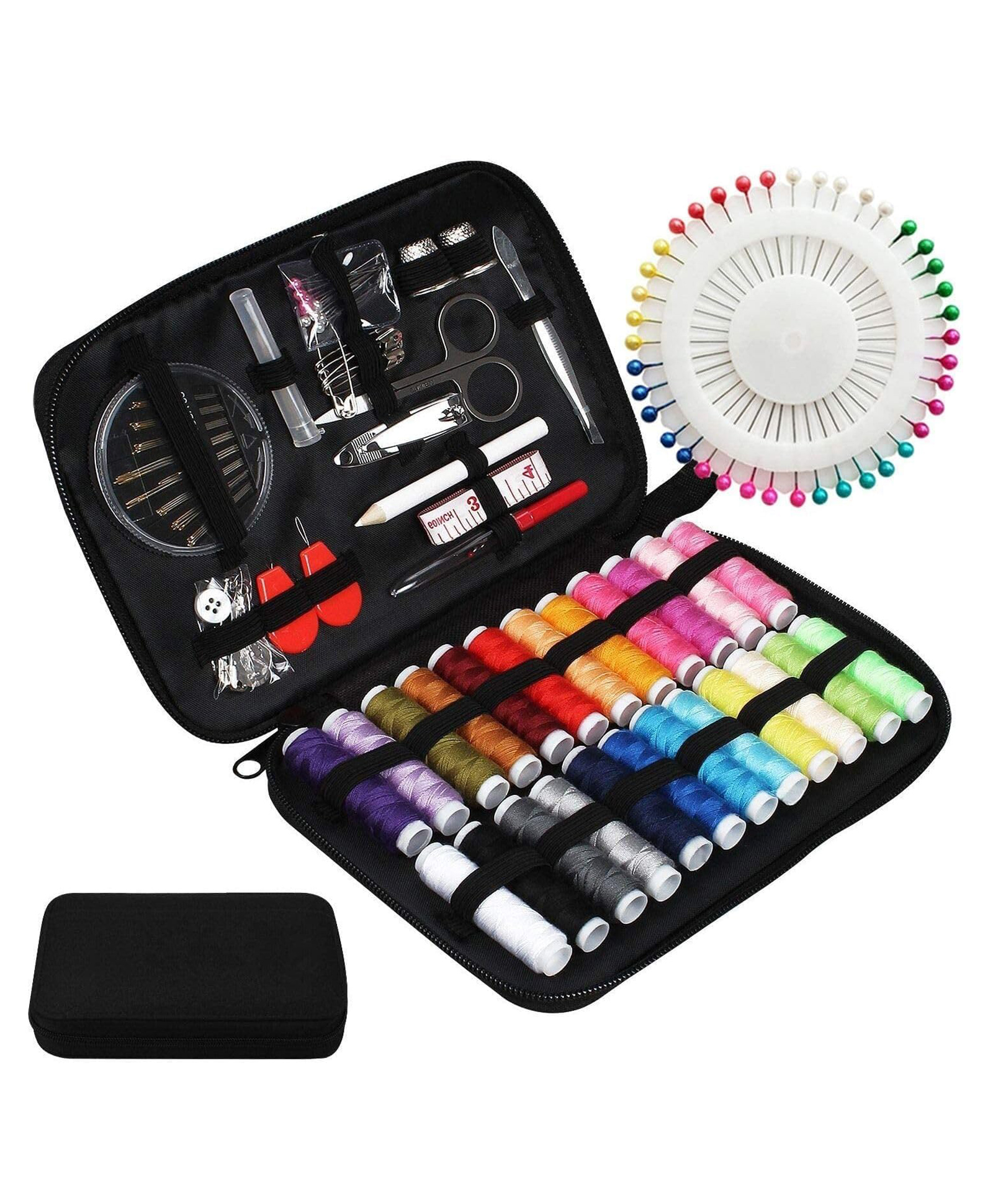 Bunie 130 Pcs Sewing Kit for HomeNeedle and Thread Box-image-39