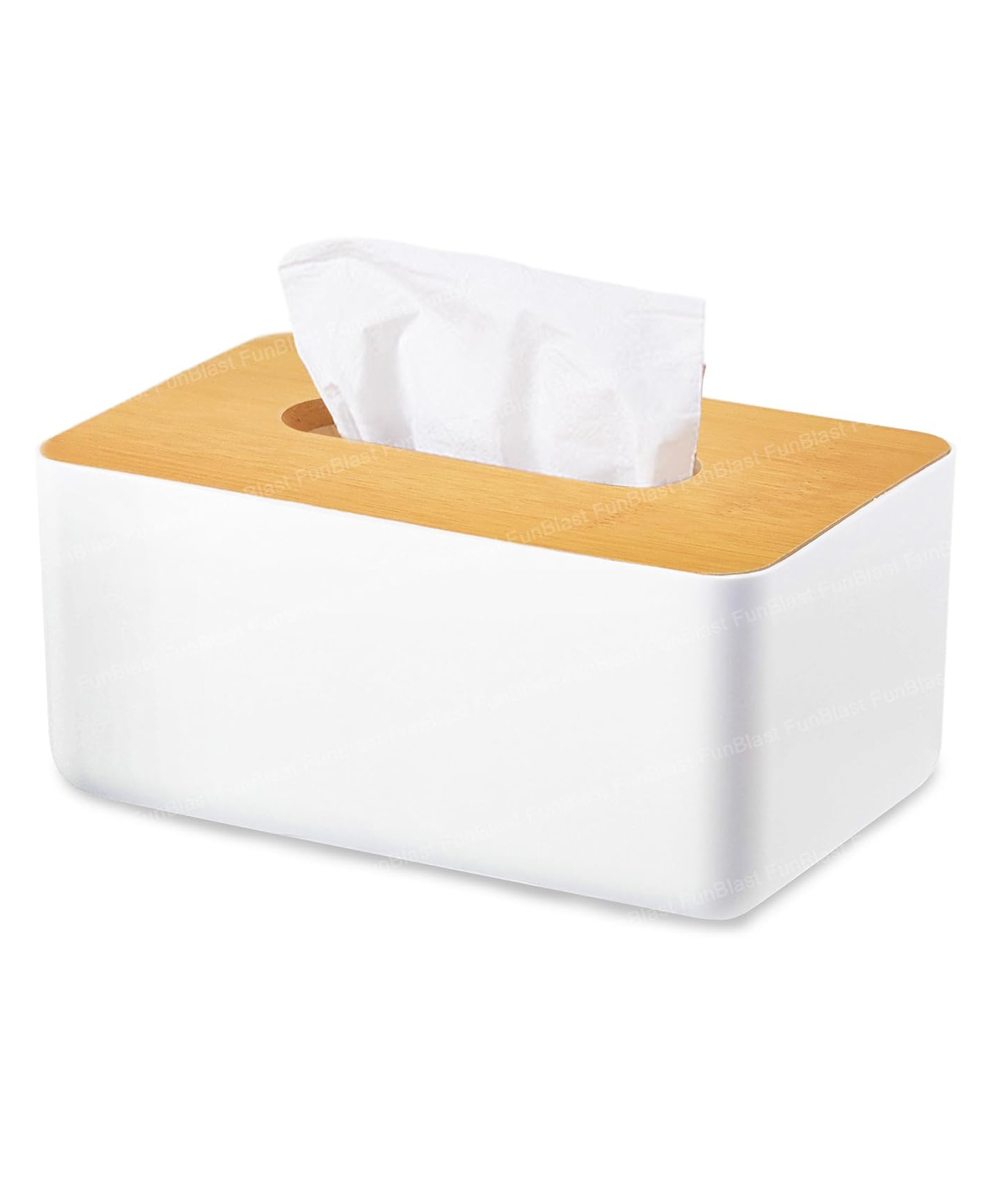 Bunie Tissue Storage Box Holder with Bamboo Cover-image-12