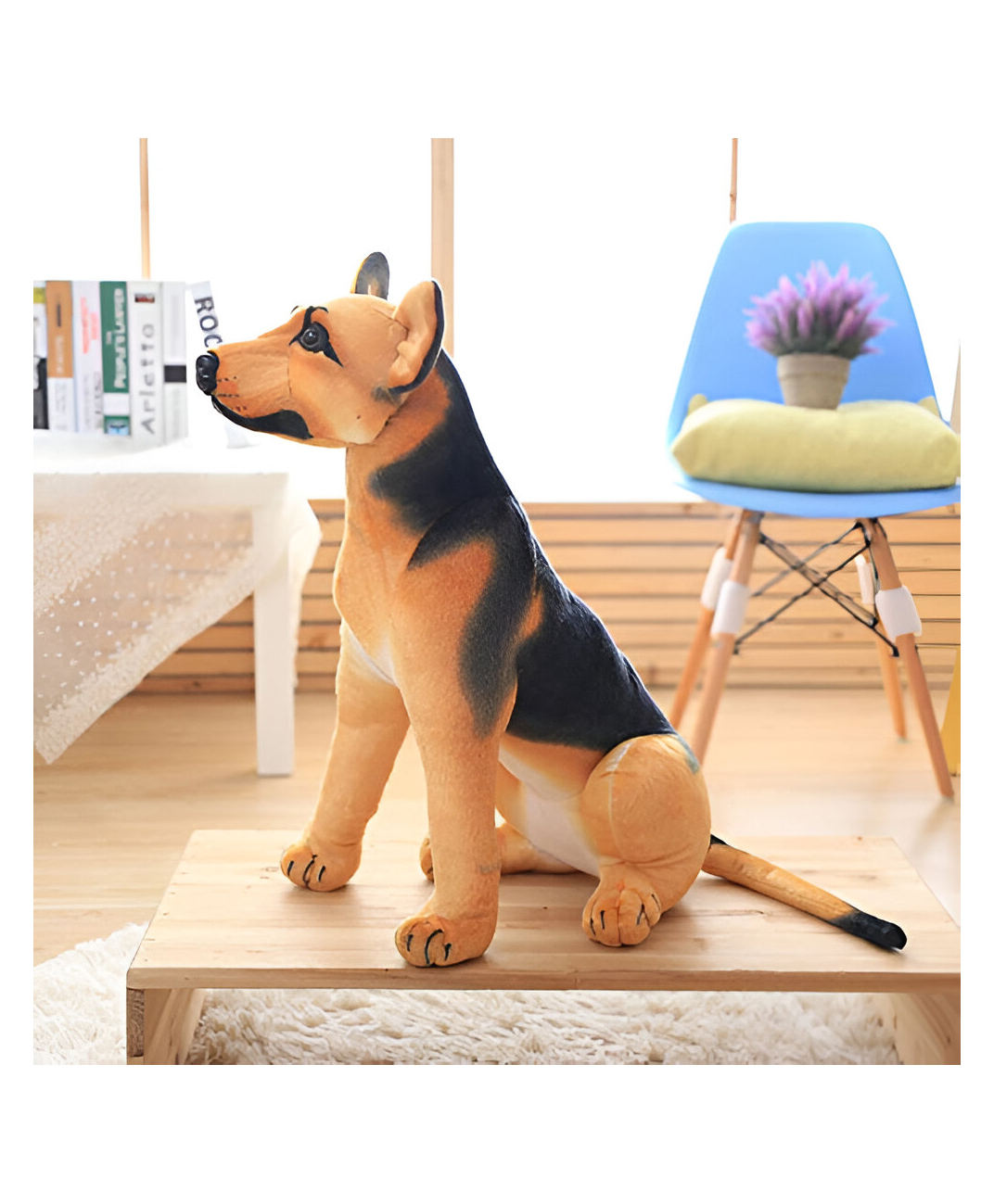 Tickles German Shepherd Dog Soft Stuffed Plush Animal Toy for Kids Boys Girls (Length 44 cm Color: Black and Brown)-image-31