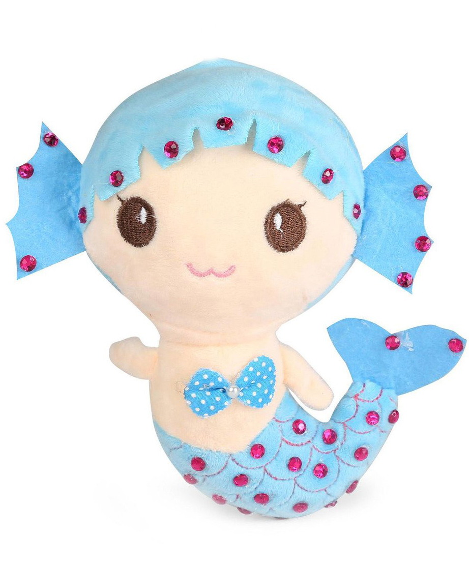 Tickles Cute Mermaid Soft Doll Stuffed Plush Toy for Kids Girls Birthday Gifts (Color: Blue Height 20 cm)-picture-17
