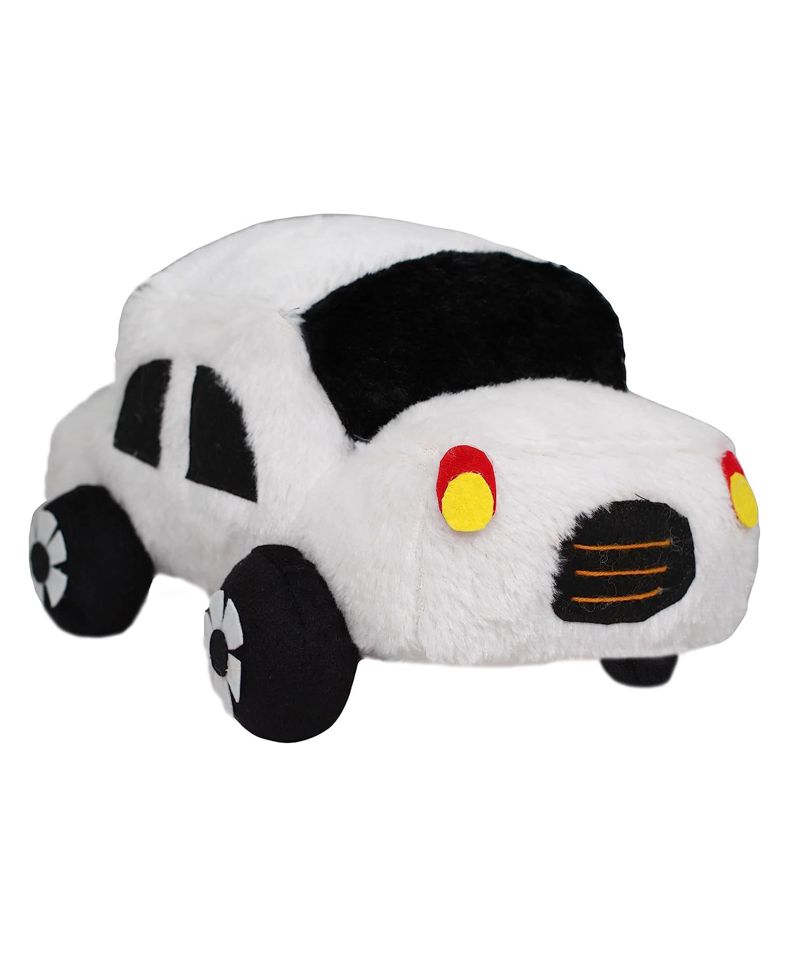 Tickles Car Soft Stuffed Plush Toy for Kids Boys & Girls Birthday Gifts (Color: Black and White Length 30 cm)-image-47