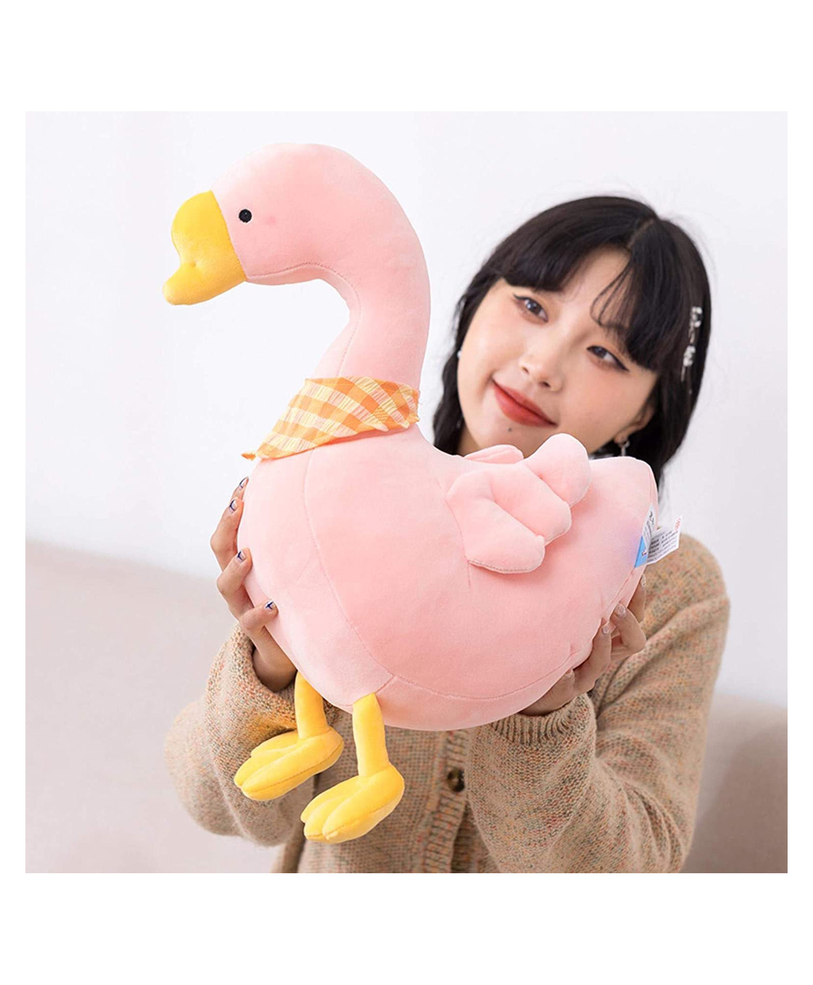 Tickles Cute Duck Soft Stuffed Plush Animal Toy for Kids Birthday Gift (Color: Pink ; Height 25 cm)-image-37