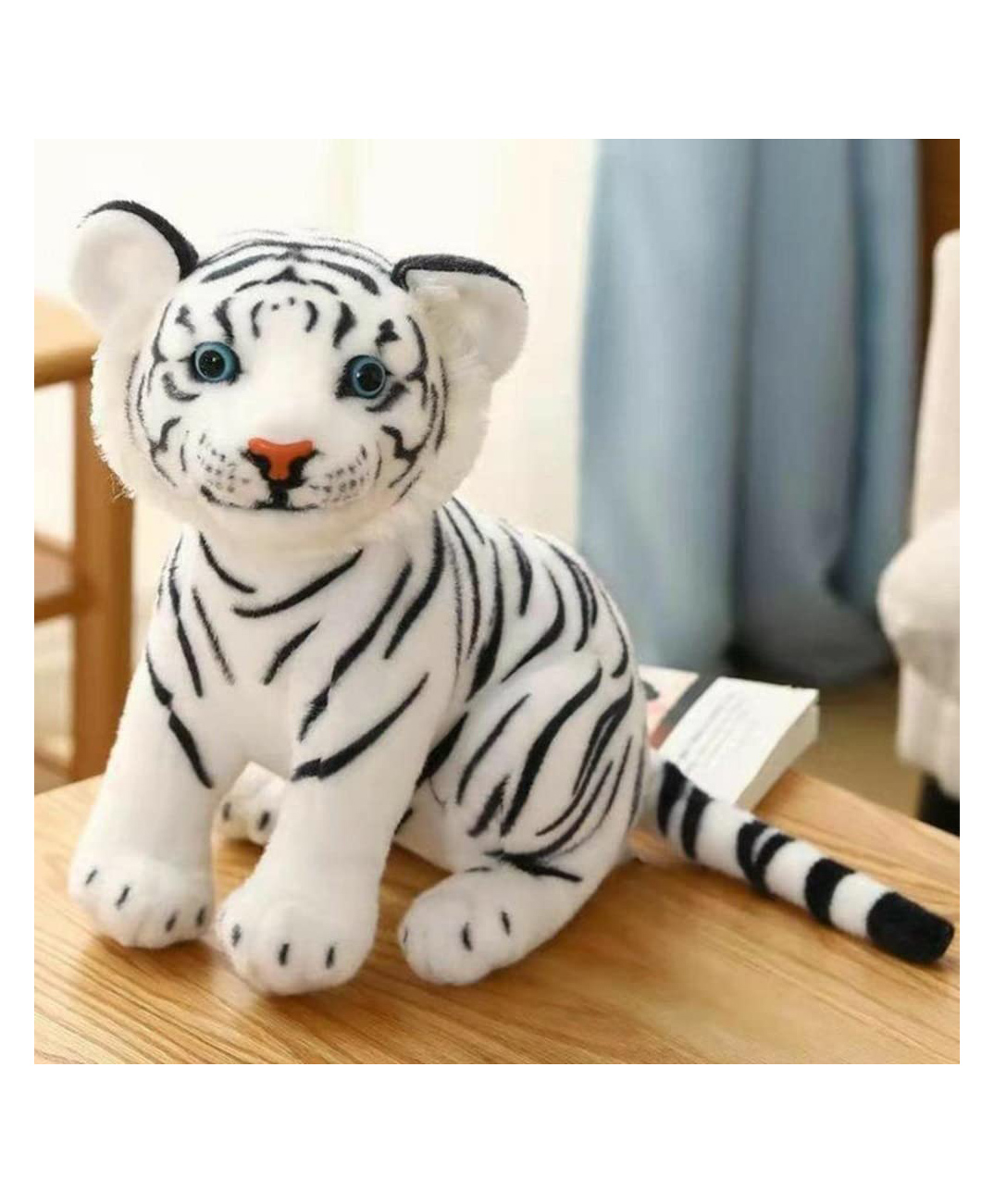 Tickles Siberian Tiger Soft Stuffed Plush Animal Toy for Kids Birthday Gifts (Color: White ; Size: 35 cm)-picture-17